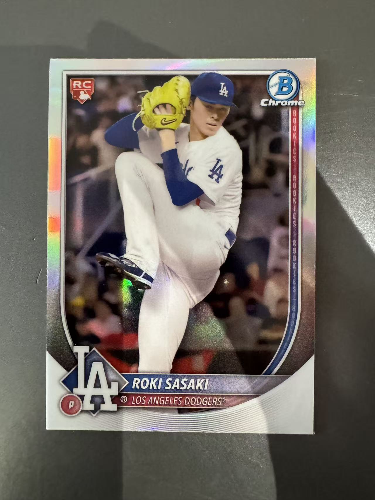 2025 Topps Bowman Chrome Roki Sasaki RC 洛杉矶道奇 新秀 日籍 投手 佐佐木朗希 红RC 银折 卡品如图 凑套收藏