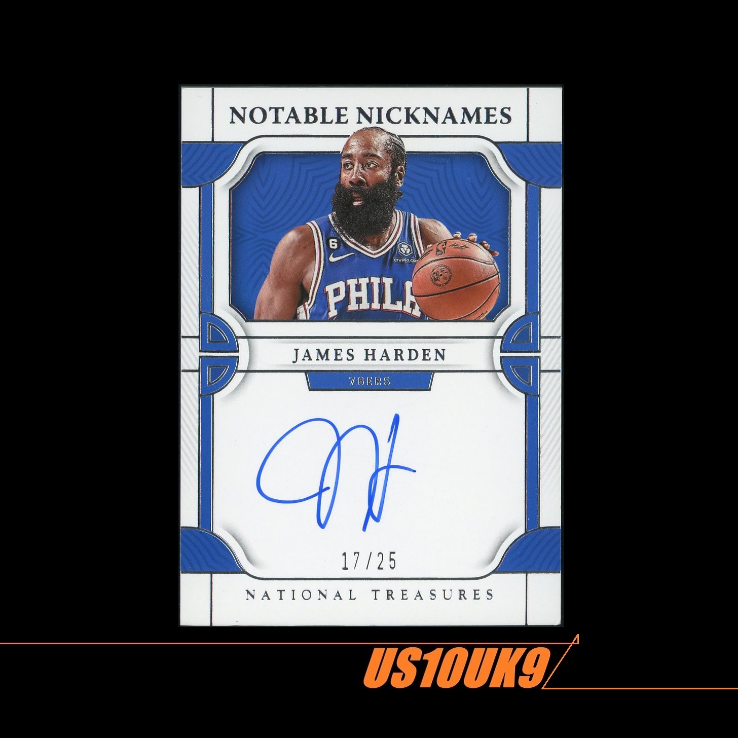【US10XX8805】123CHEN 202223 哈登 James Harden 国宝 SP Nickname 绰号签字 76人 快船