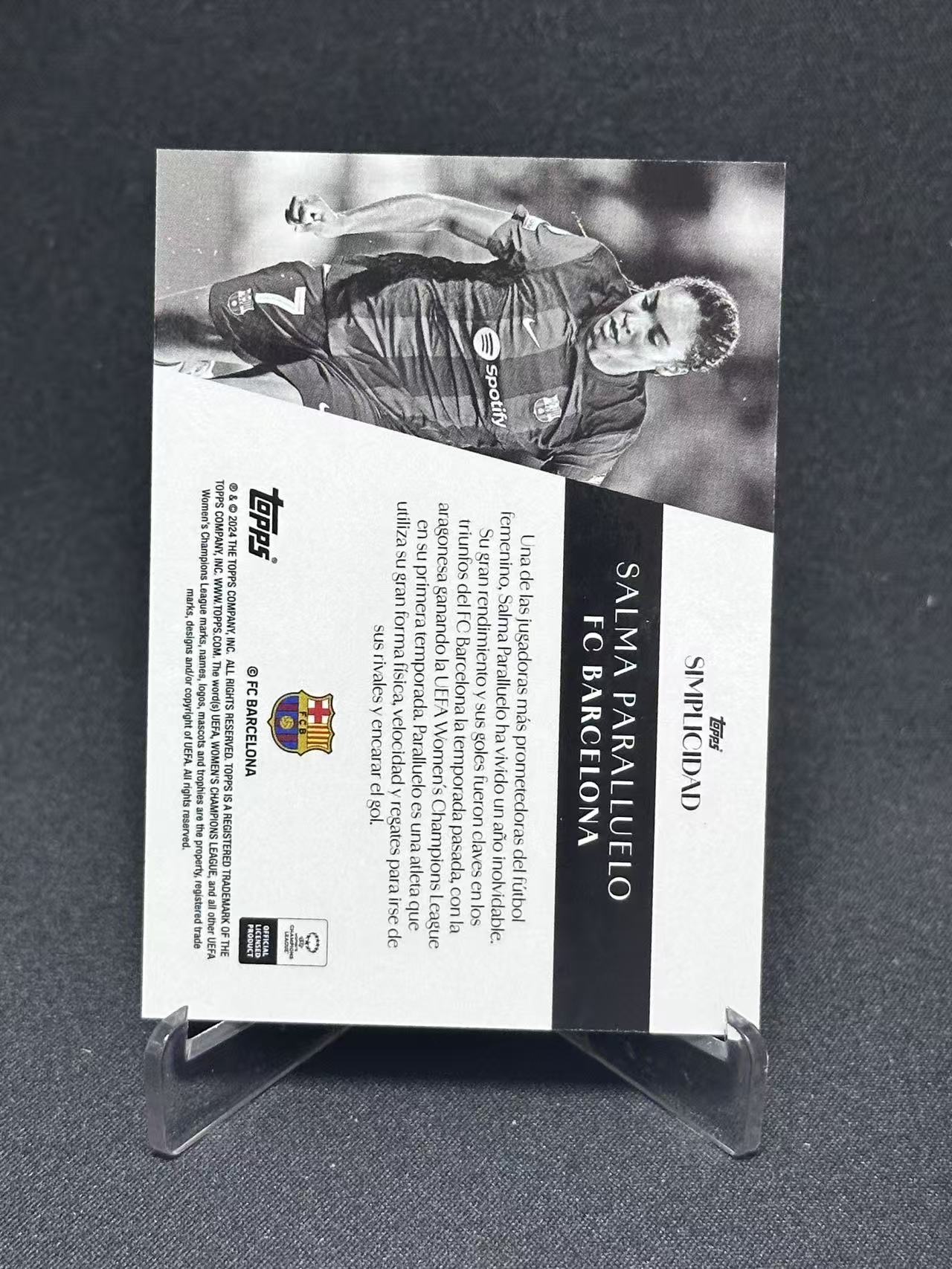 2024 Topps UEFA Champions League salma paralluelo 【哆哆卡社】萨尔玛·帕拉略洛 1/5首编 巴萨女足 紫折特卡 欧冠 收藏必入 卡品如图