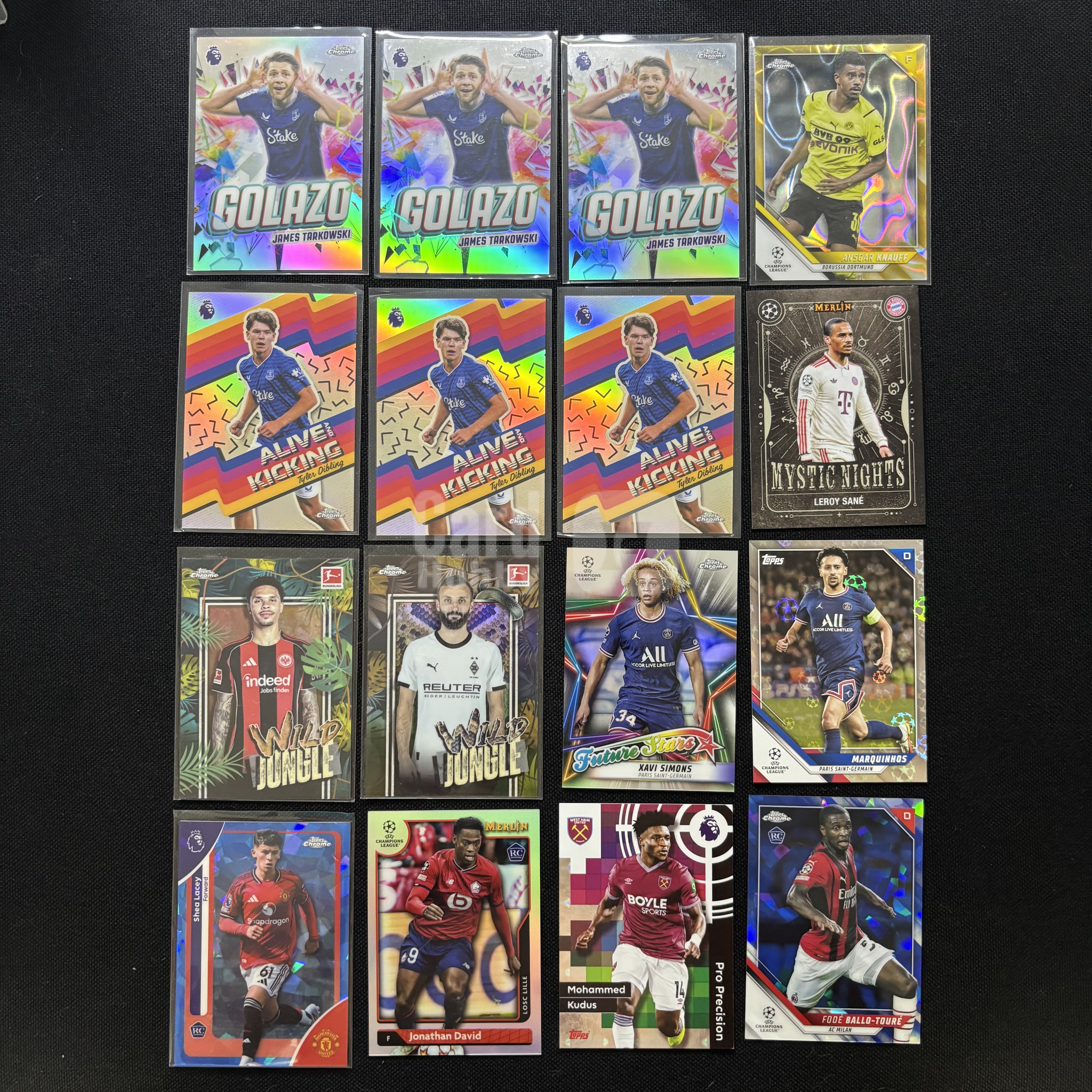 Topps 折射特卡Lot*16张打包 英超德甲 如图 不保卡品默认微瑕