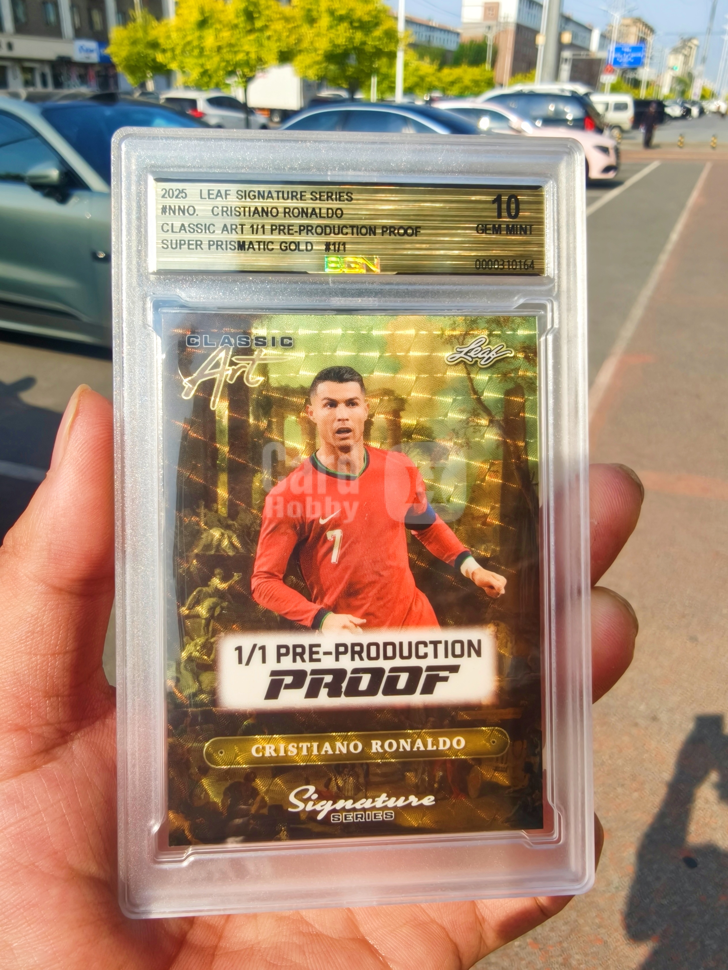 Cristiano Ronaldo c罗 爆金 1/1 bgn评级 金10分 CLASSIC ART 1/1 PRE. PRODUCTION PROOF SUPER PRISMATIC GOLD