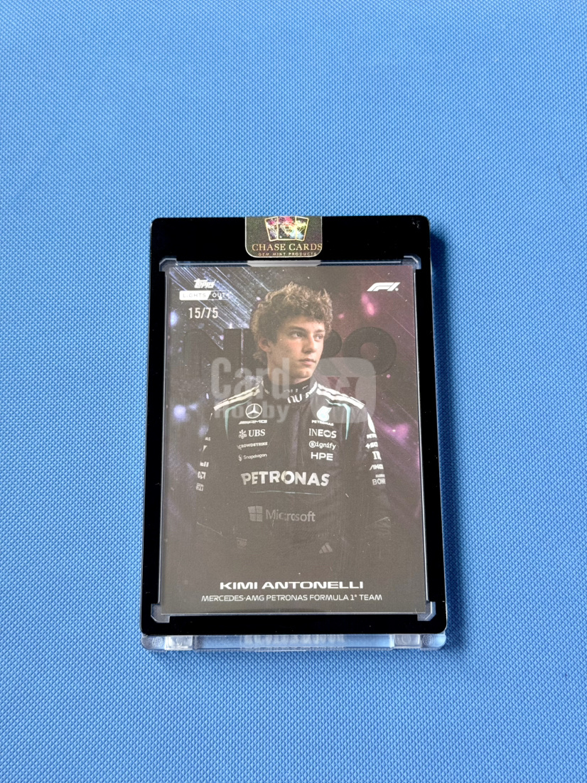 2026 Topps Lights Out F1 Kimi Antonelli 方程式赛车 熄灯 车灯系列 基米 安东内利 梅赛德斯奔驰AMG 折射 暗夜肖像特卡 /75编  