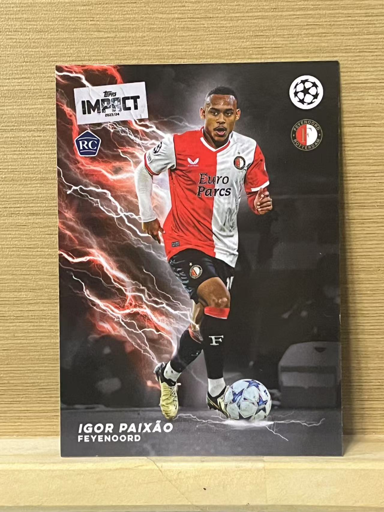 2024 Topps UEFA igor paixao RC 伊戈爾 派尚 新秀 費耶諾德 歐冠 沖擊盒 卡品如圖 收藏必備 A56