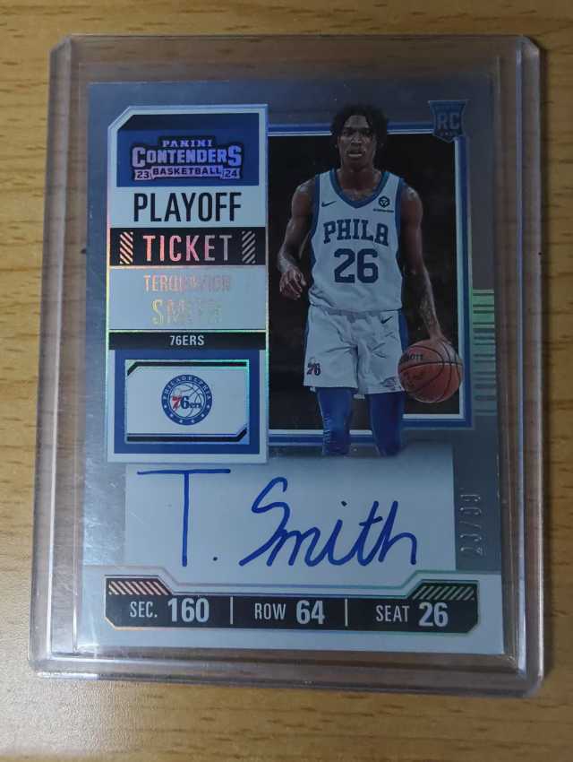 球票 新秀RC 76人 特奎维恩史密斯 99编 季后赛球票 卡签 #Z