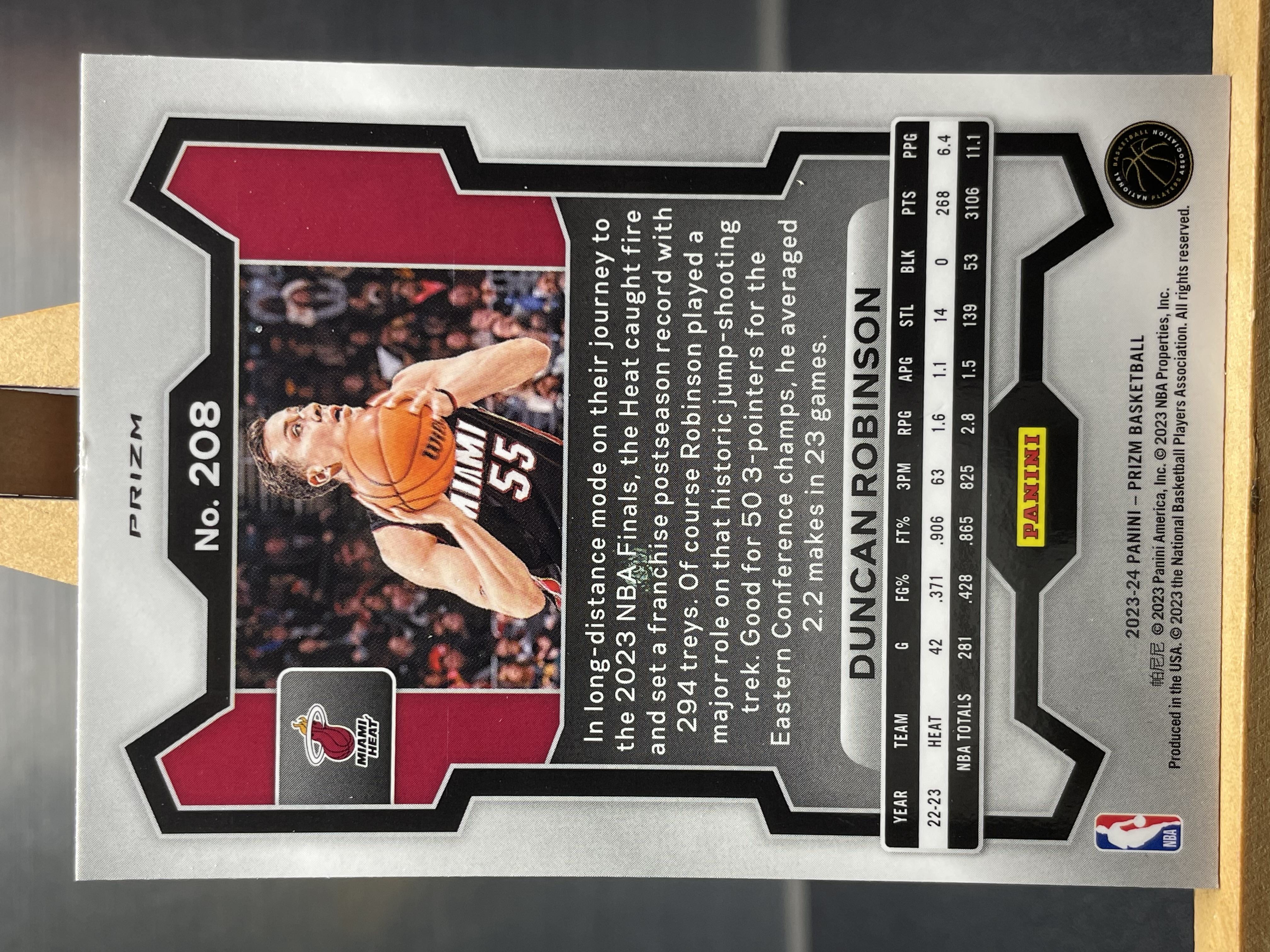 (A11) 2023-24 PANINI PRIZM 粉碎冰 邓肯 罗宾逊 热火 近期大热球星 收藏凑套必备 卡品如图 !!!