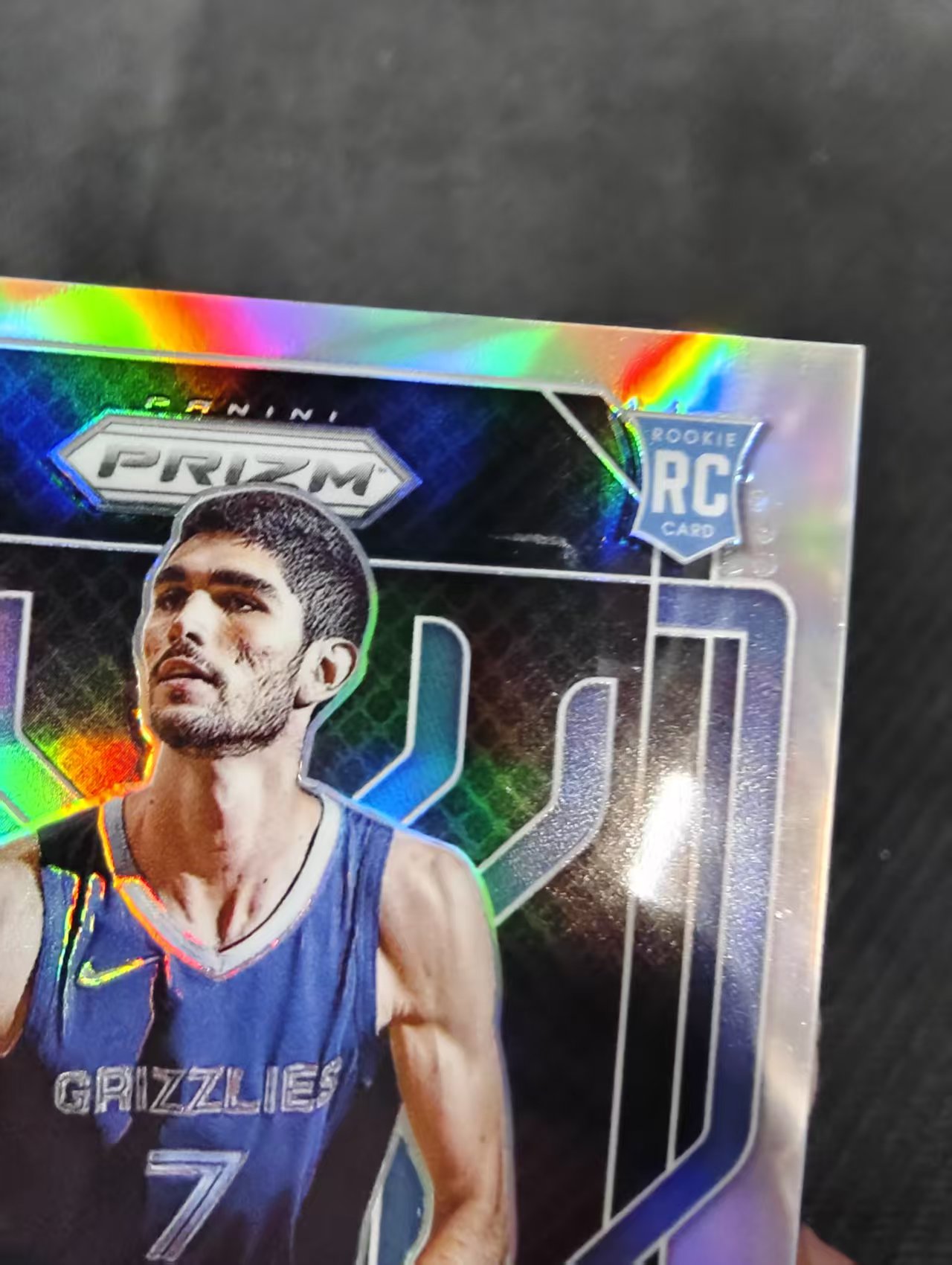 【可合并,不累计】2021-22 Panini Prizm Santi Aldama RC PZ 灰熊 新秀 桑蒂 阿尔达马 签字 银折 瑕疵如图