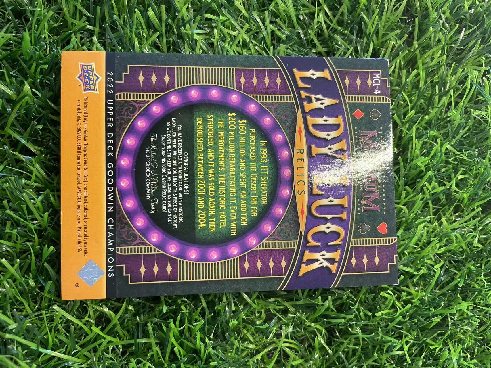 2022 Upper Deck 古德温 Goodwin Museum Nirvana Project 古德温 博物馆 物料 筹码 拉斯维加斯 大比例 稀有筹码 收藏必备