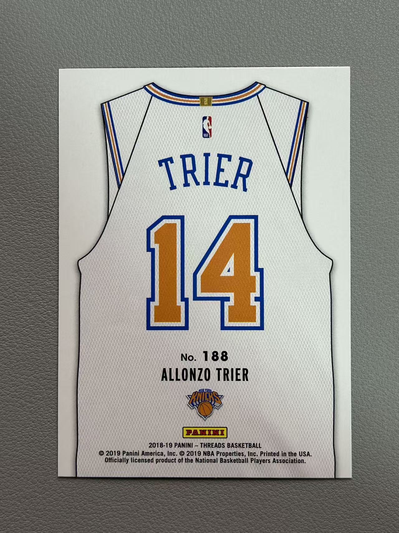 【阿泽代卖】2018-19 Panini Threads 小背心 Allonzo Trier 尼克斯 新秀 RC 特里尔 罗齐尔 折射 点点折 小背心特卡 选图巨帅 卡品如图 介意勿扰