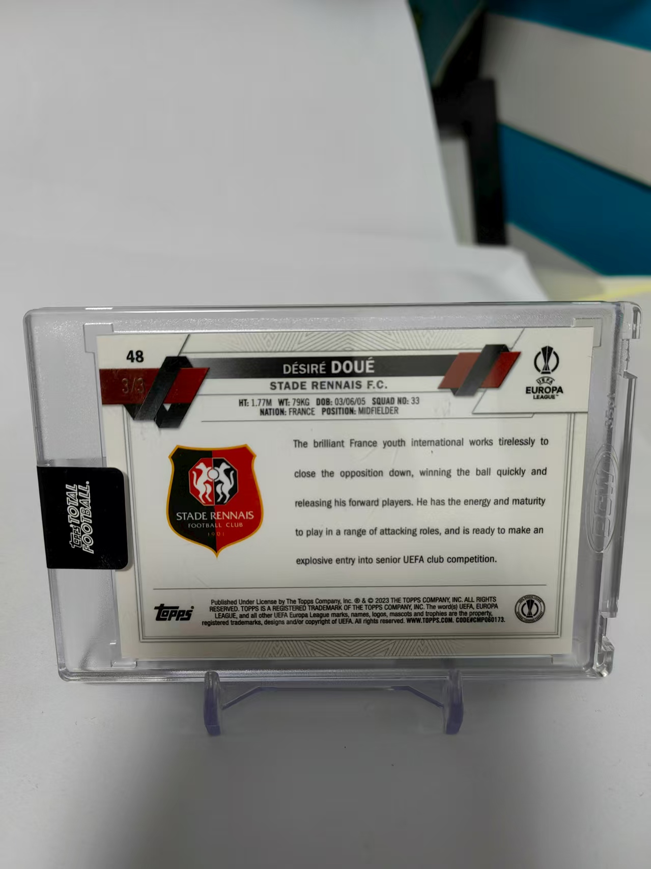 2022-23 Topps Chrome UCC # 48 Desiré Doué Stade Rennais FC