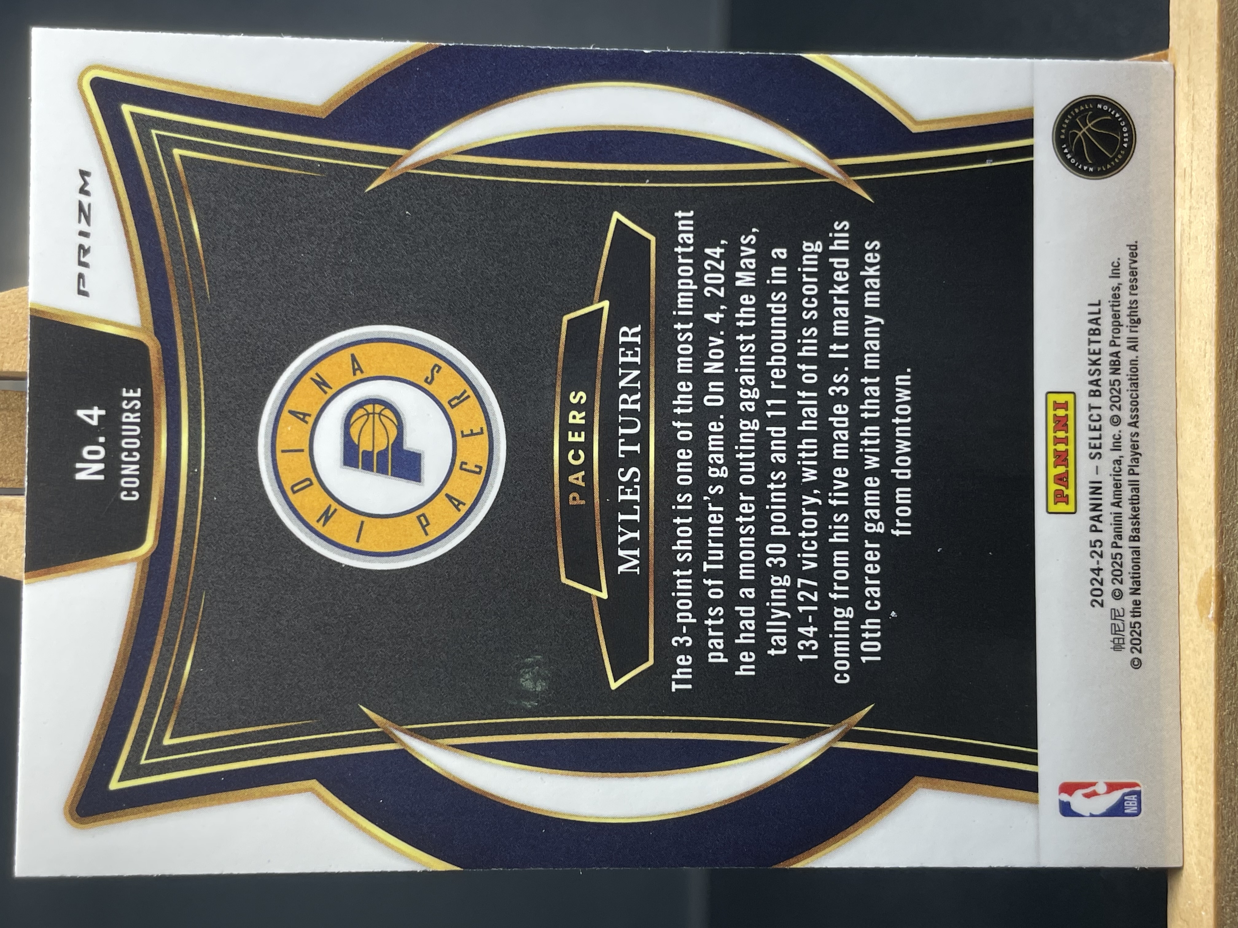 (B3) 2024-25 PANINI SELECT 特卡 蓝折 迈尔斯 特纳 步行者 实卡好看 收藏凑套必备 卡品如图 !!!