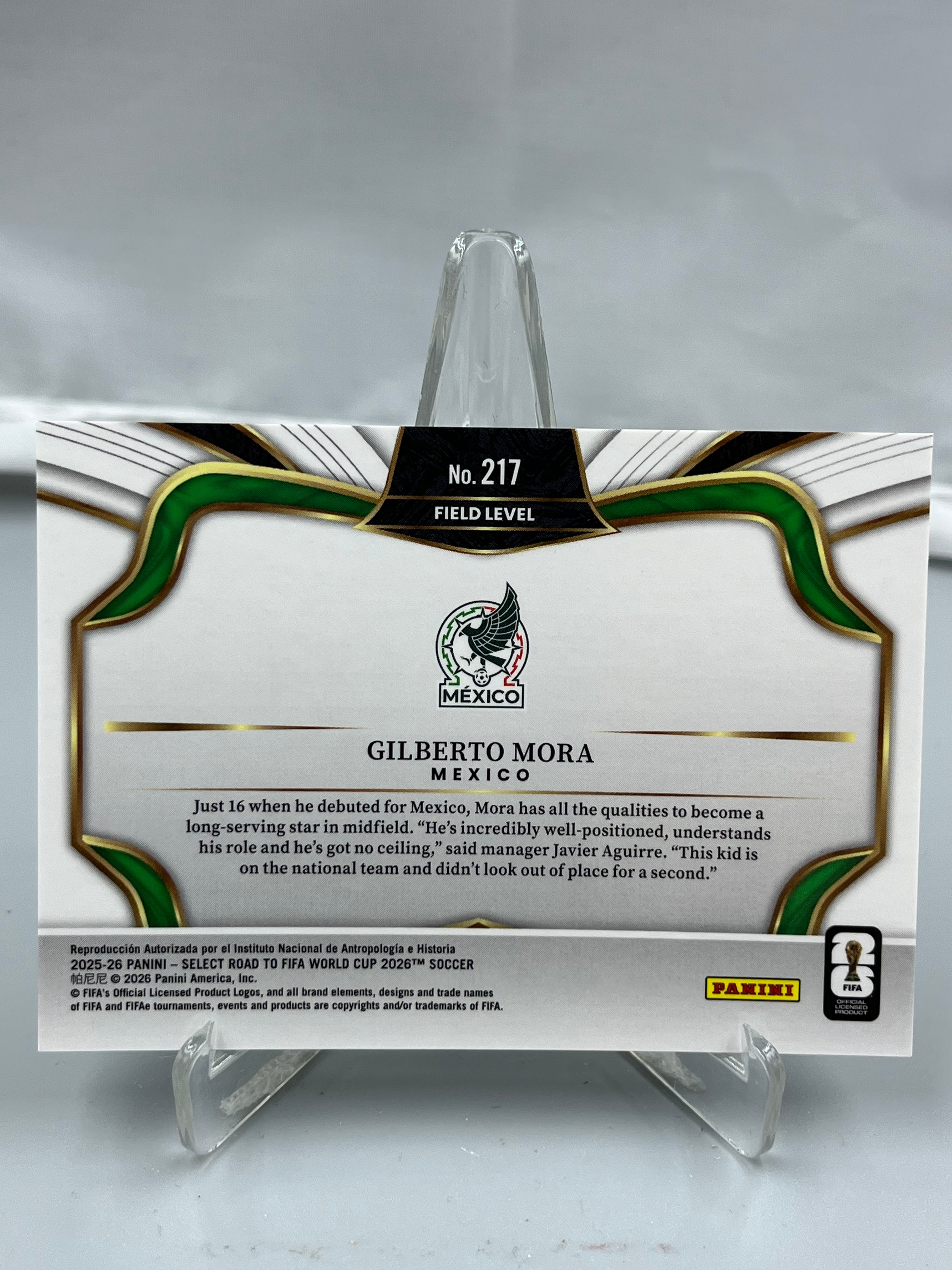 2025-26 Panini Select FIFA Gilberto Mora RC 世界杯之路 SE 莫拉 新秀 三级 横板 base 墨西哥【暴富 轩辕】t315