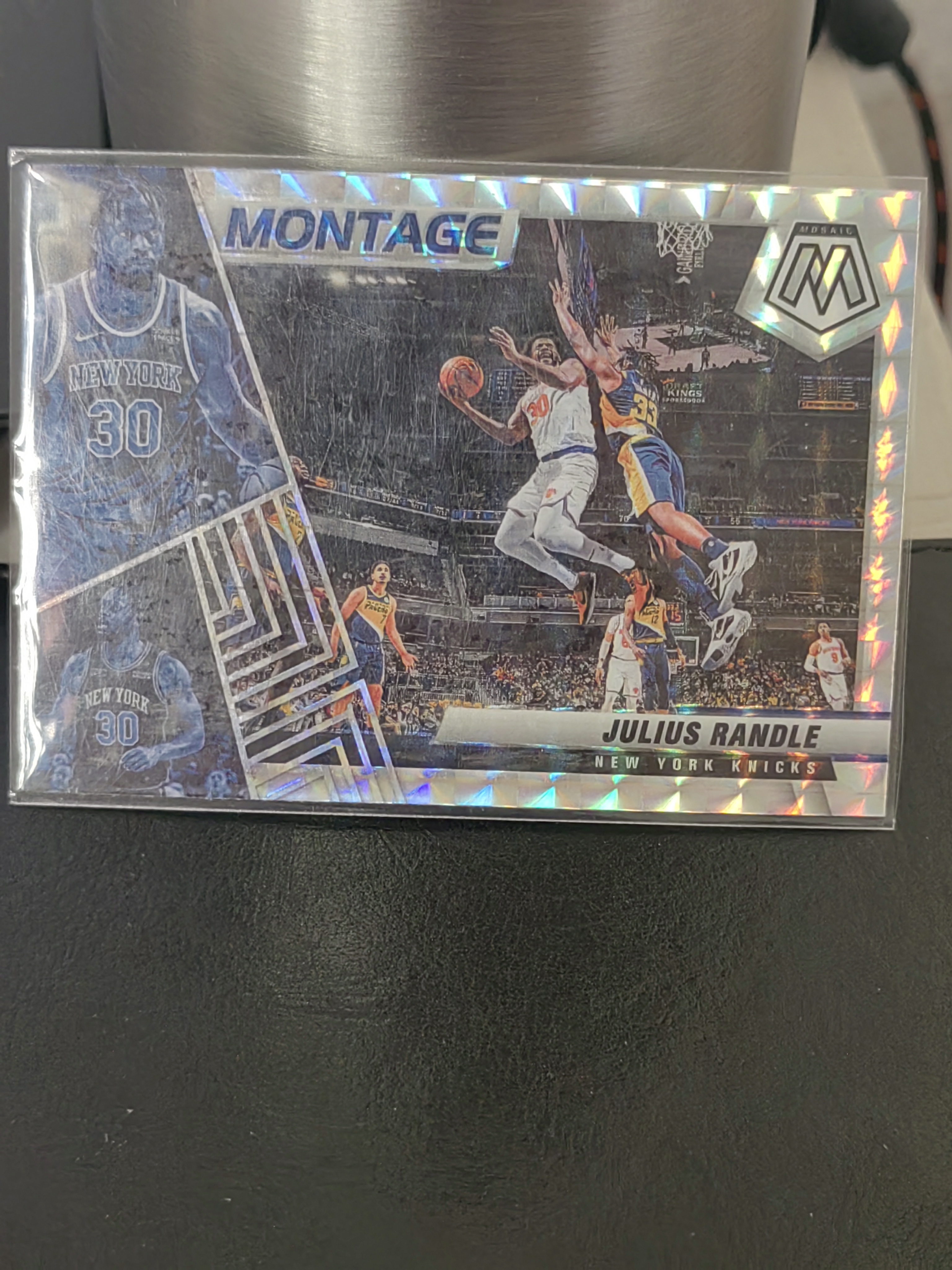 2021-22 Panini Mosaic Julius Randle 马赛克 朱利叶斯兰德尔 横版 银格子折 MONTAGE 蒙太奇 特卡 篮 白边白角 不保卡品 卡品如图