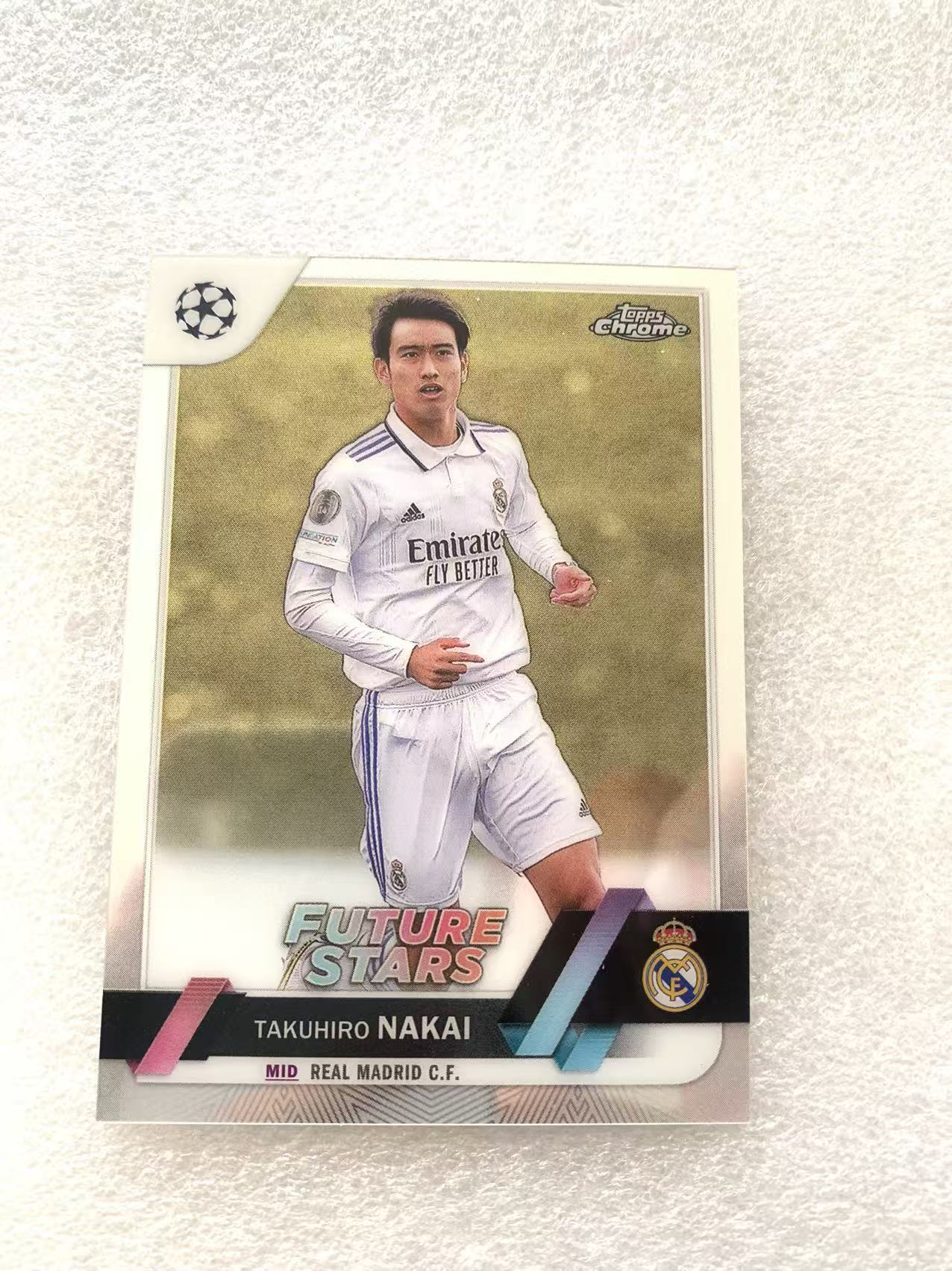 2023 Topps Chrome Takuhiro Nakai 中景卓大 皇马 未来之星 base 欧冠 卡品如图
