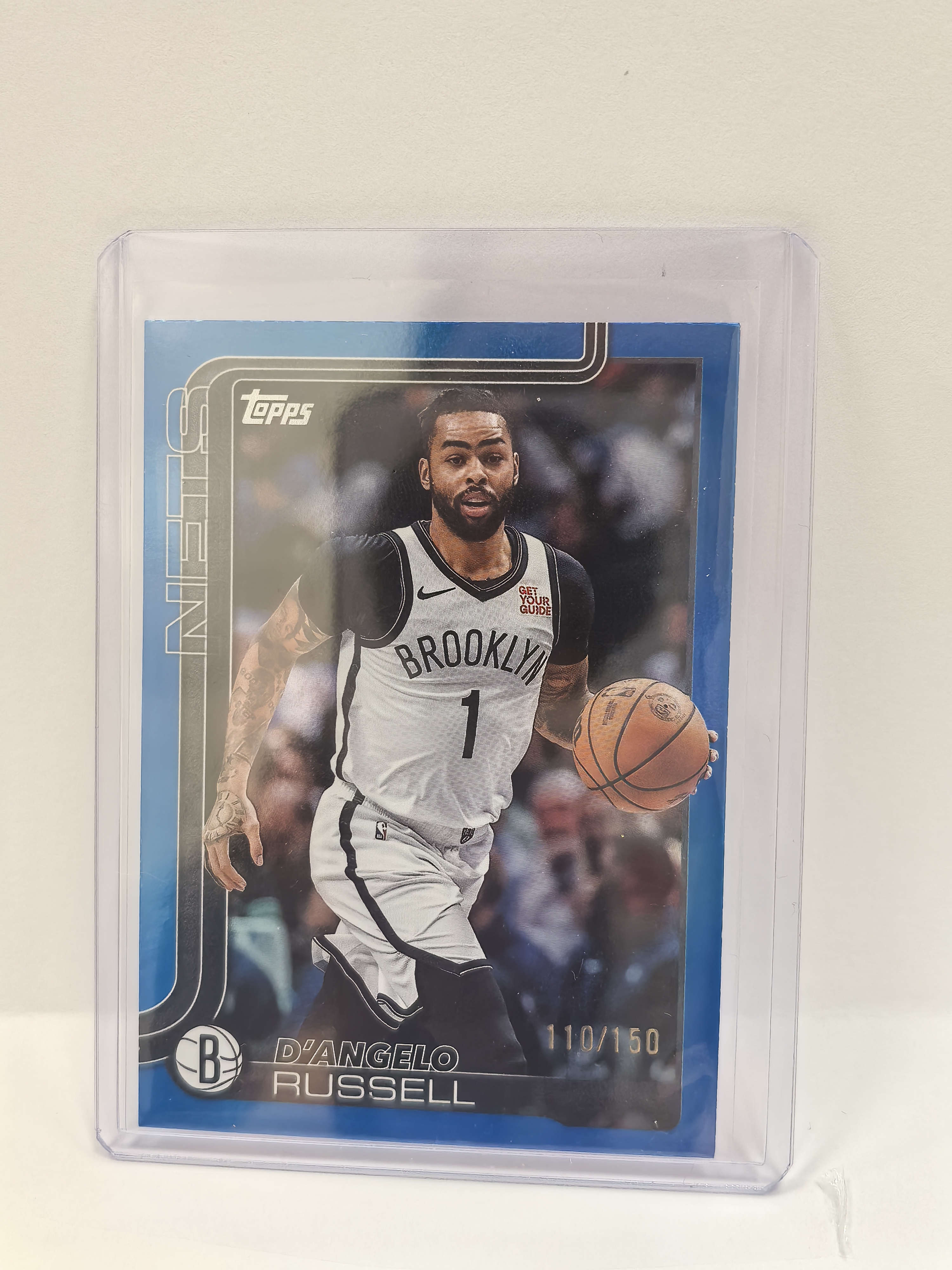 2025 Topps Flagship D'Angelo Russell 德安吉洛 拉塞 篮网 150编 蓝折 收藏必备 瑕疵如图