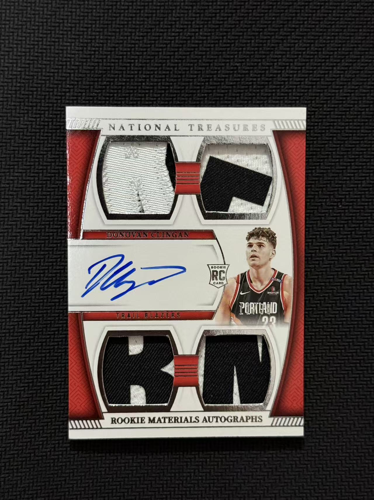 2024-25 Panini National Treasures Donovan Clingan RC 国宝 开拓者 多诺万 克林根 11/99编 RPA 签字 卡签 四窗大理石 卡品如图 老公DR