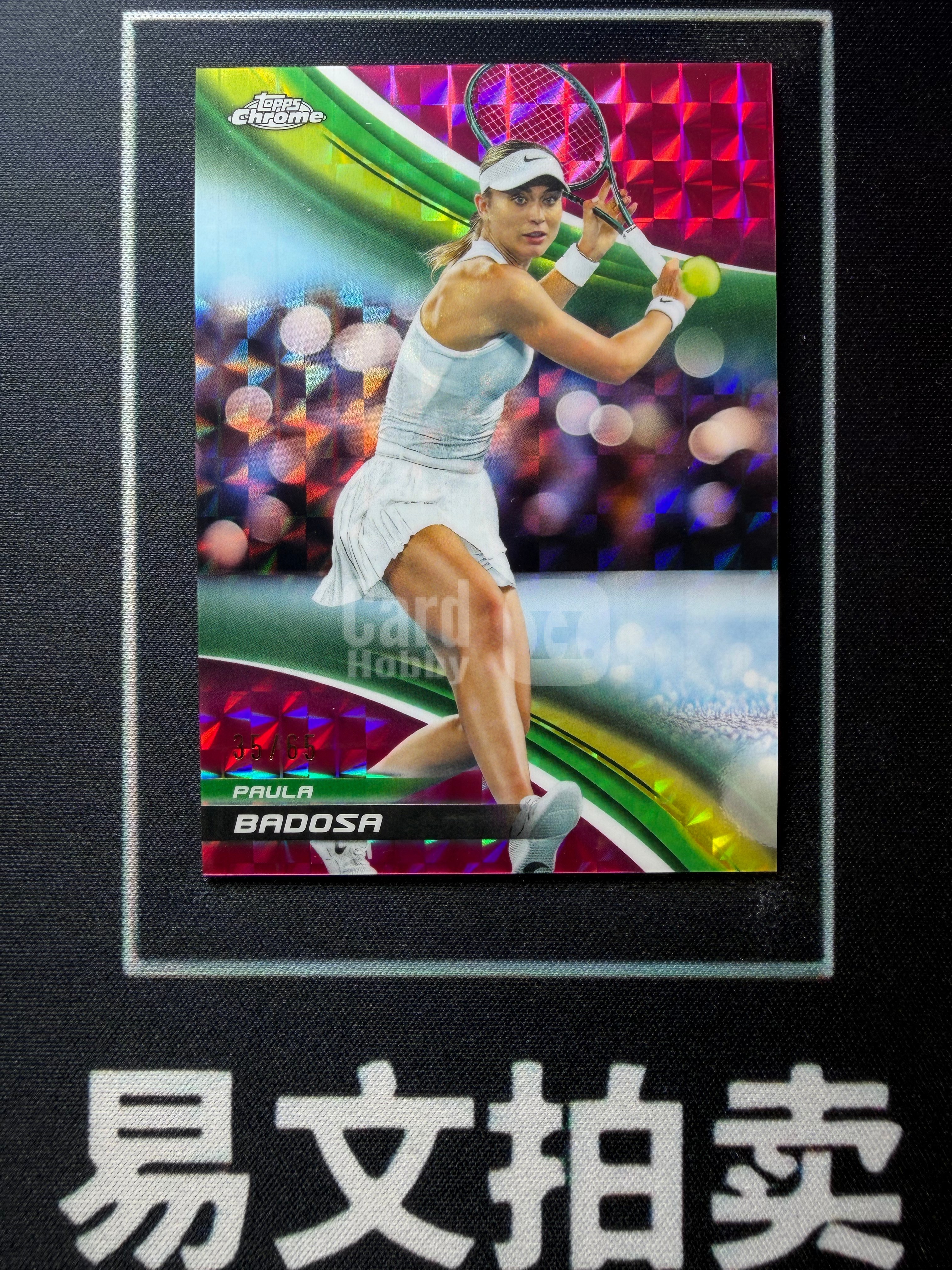 【易文拍卖 超级回款】2025 Topps Chrome Tennis 网球TC PAULA BADOSA 巴多萨 女网 35/65编 粉折 卡品如图