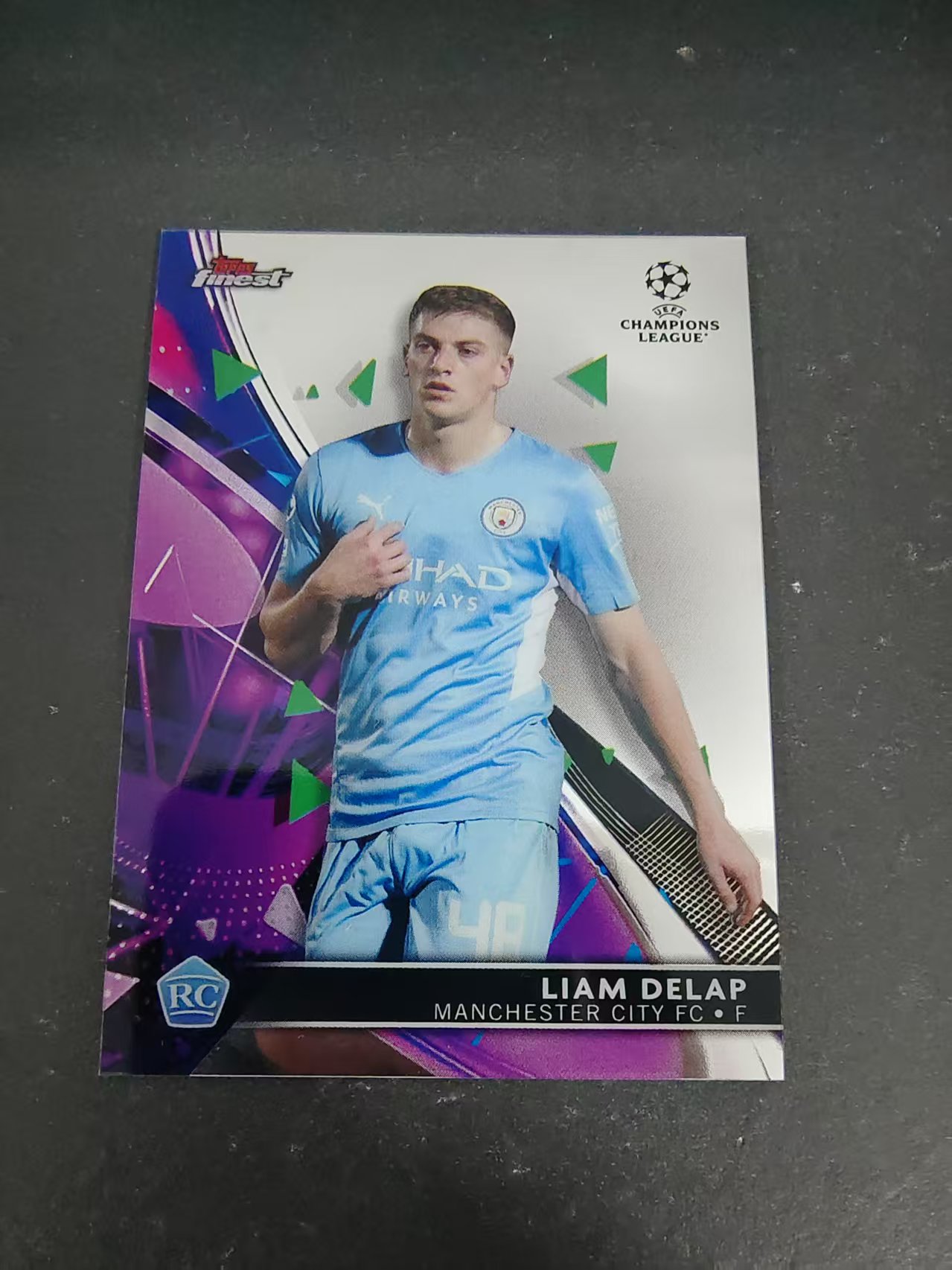 【可合并，不累计】2022 Topps Finest Liam Delap 曼城 德拉普 新秀rc 欧冠 划痕 边角瑕疵 #58