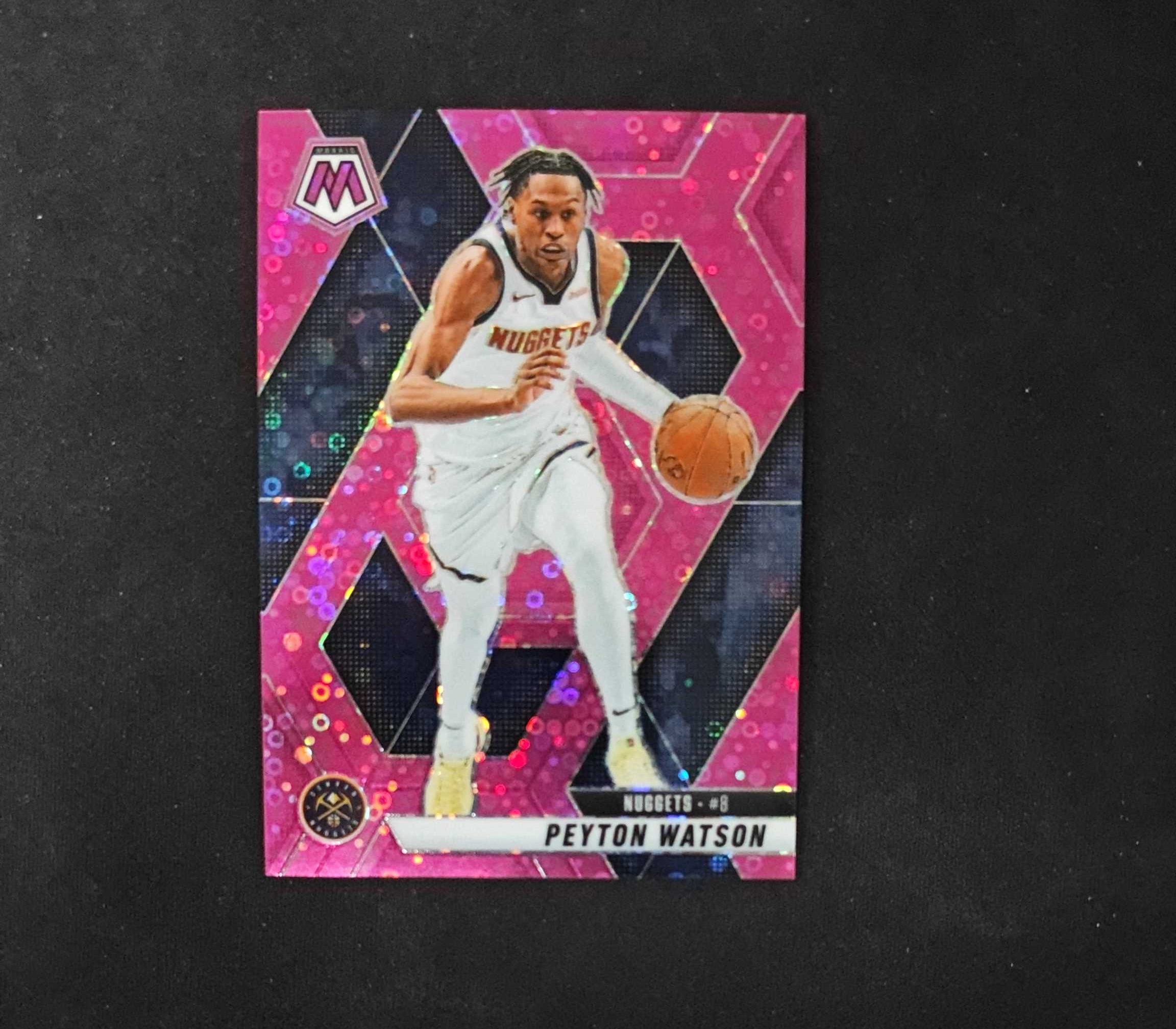 2024-25 Panini Mosaic Peyton Watson 【SC拍卖】马赛克 掘金 沃特森 11/20编 粉泡泡 瑕疵如图收藏必备(扭哥)