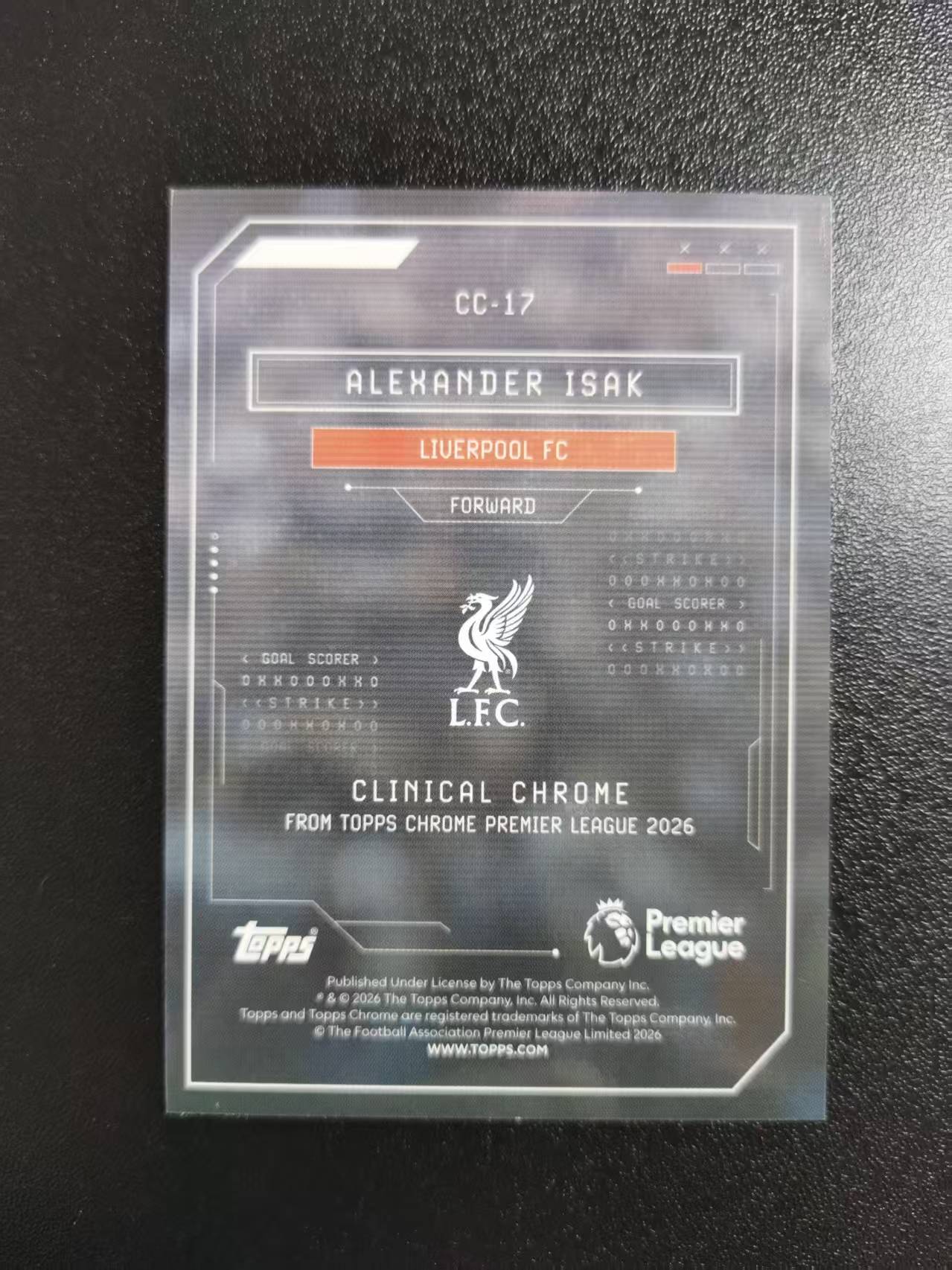 2026 Topps Chrome Alexander Isak 伊萨克 利物浦 英超TC 折射 收藏凑套 卡品如图 免费代拍CC13
