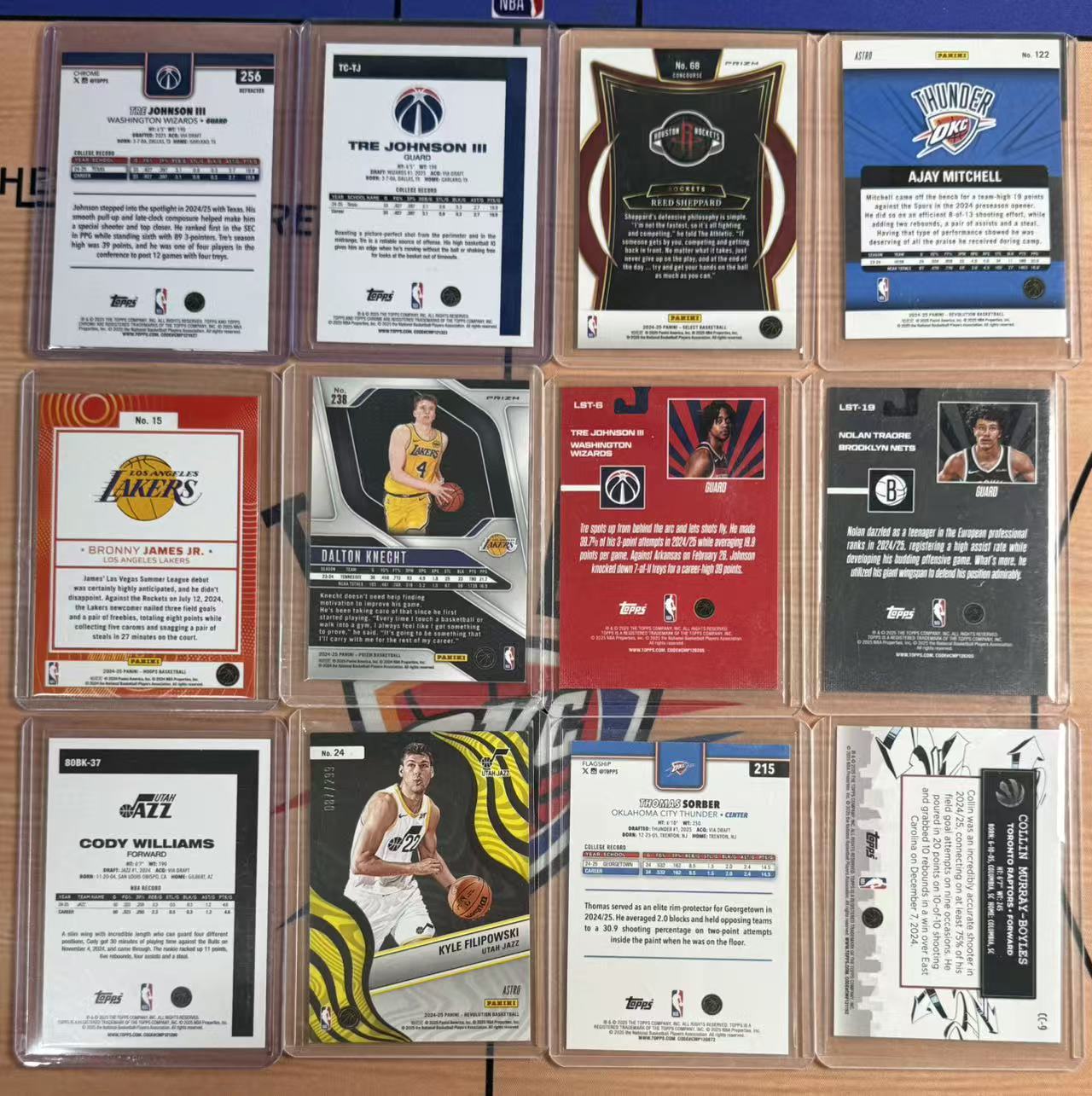 2025 Topps Chrome Tre Johnson 特雷约翰逊三世 里德谢泼德 布朗尼詹姆斯等多名球员 299编 银折 碎冰折等折射 base 特卡 一图打包 不保卡品 #Wes# 179