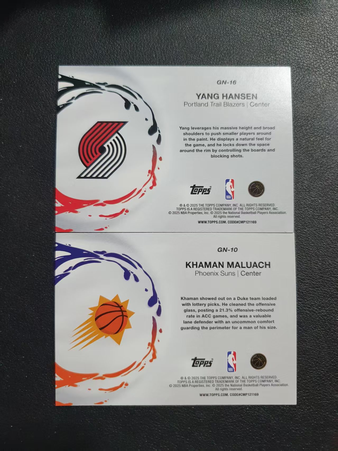 2025 Topps flagship 杨瀚森 RC 杨瀚森 马卢阿奇 Generation Now 新生代 特卡 卡品如图