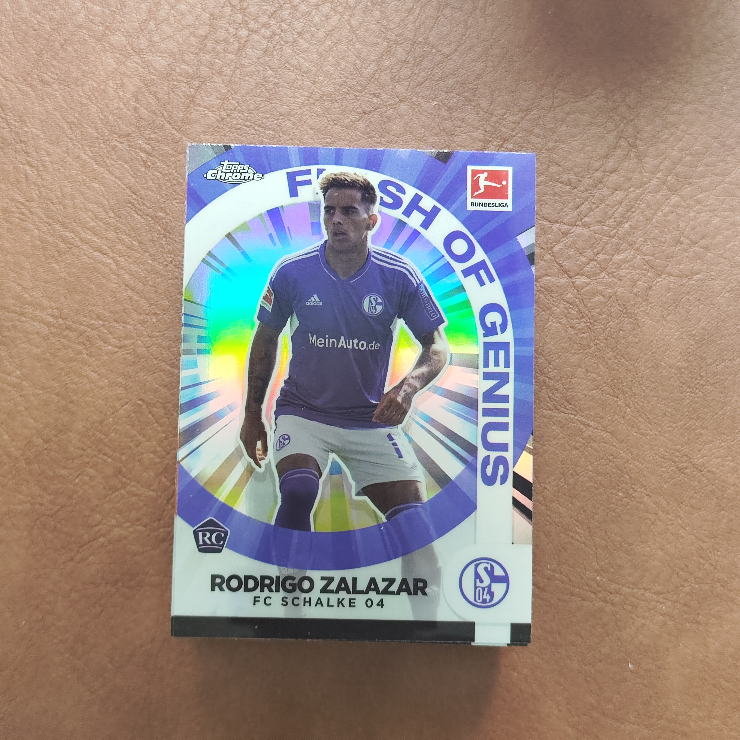 2023 【YM拍卖-代卖/回收】 topps - Rodrigo Zalazar 罗德里戈 萨拉查 沙尔克04 RC新秀  德甲TC  特卡 折射 Y0079