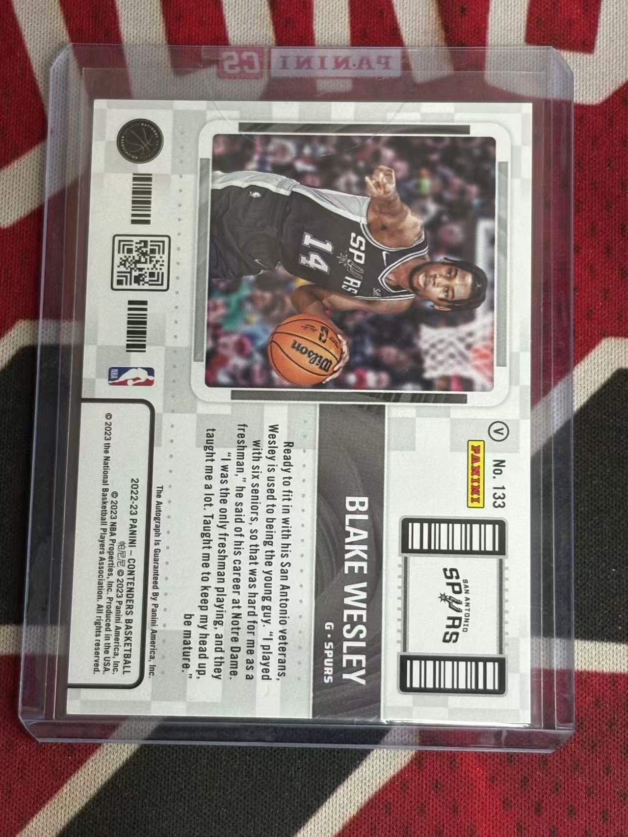 2022-23 PANINI CONTENDERS BLAKE WESLEY 球票系列 马刺 新秀RC 布莱克韦斯利 签字卡 卡签 变化版新秀球票签字卡 原封夹【烂臭嘴拍卖】