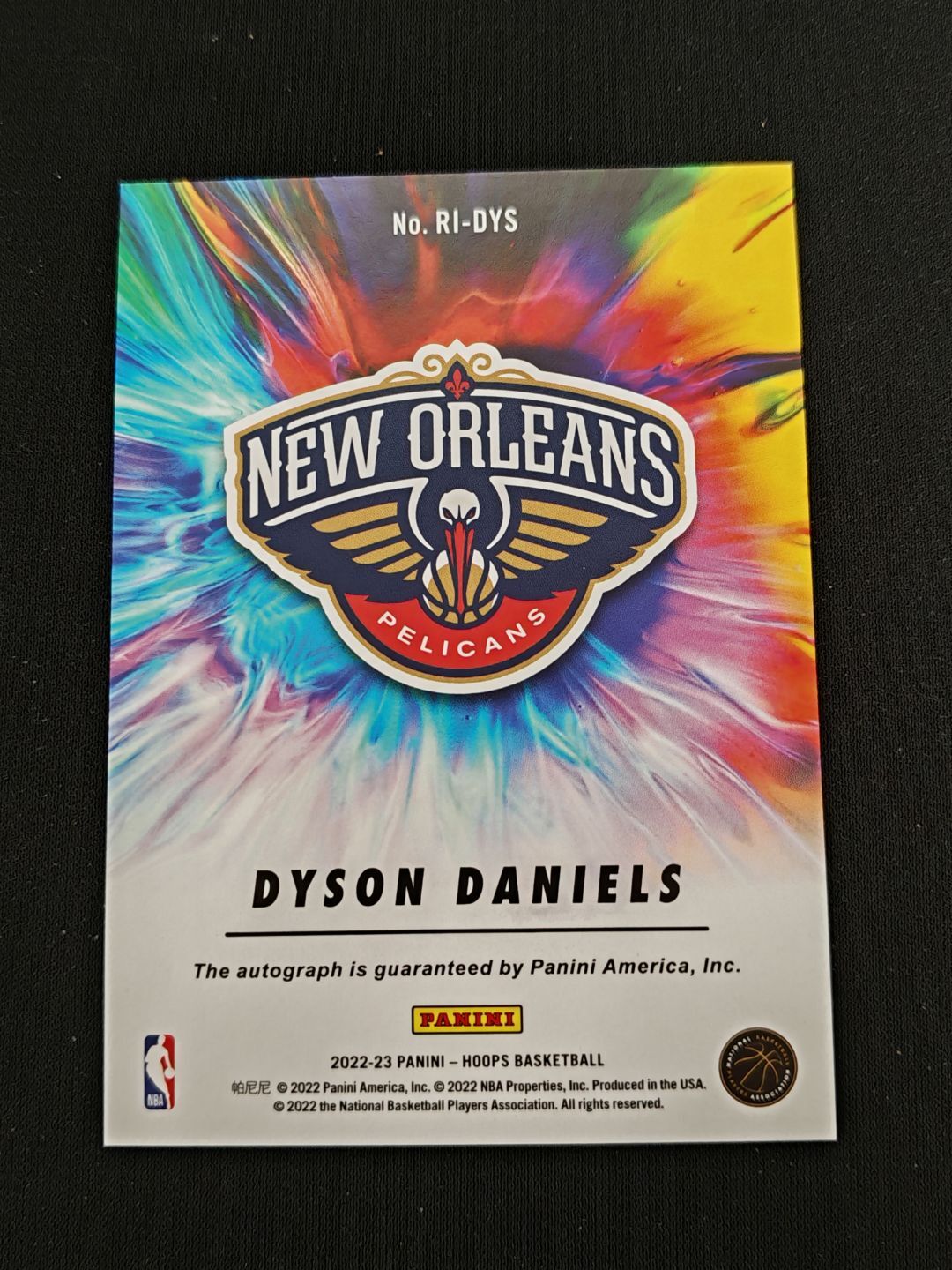 【大树营免费代卖】2022-23 Panini hoops Dyson Daniels 鹈鹕 戴森丹尼尔斯 新秀RC 签字 INK签 折射 收藏必备 #chuan