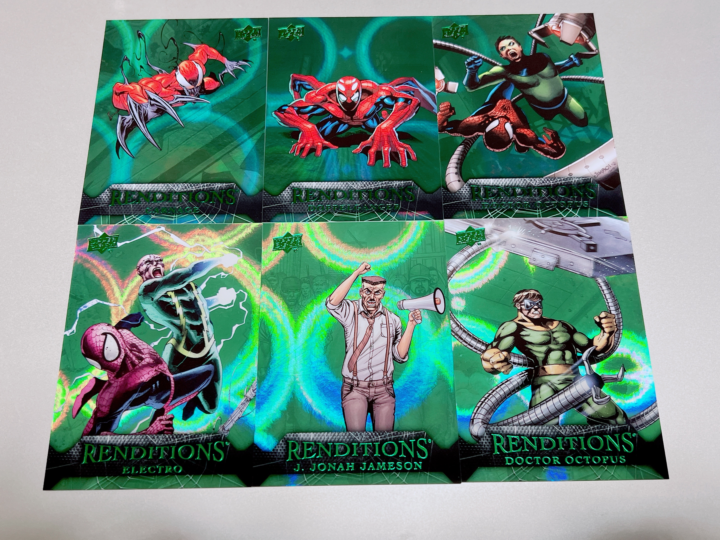 2024 Upper Deck Marvel (MCU) renditions 漫威 蜘蛛侠 演绎 屠杀 分身 电光人 章鱼博士 詹姆士 /399 6张打包 品相如图 #10