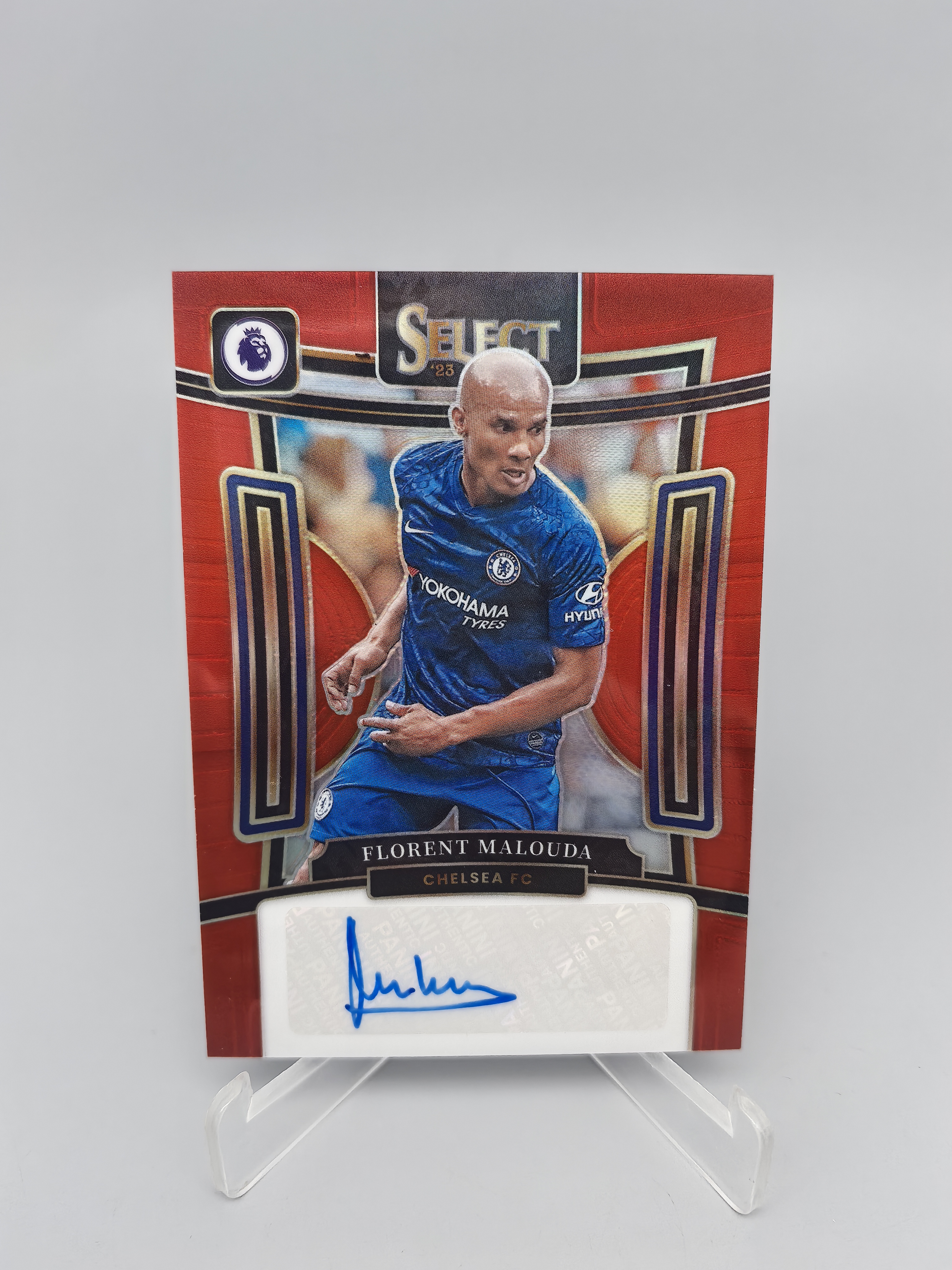 【坚果卡牌代拍】2023-24 Panini Select Florent Malouda 弗洛伦特 马卢达 马伦达 法国 切尔西 红折 折射 签字 签名 英超 落袋1027
