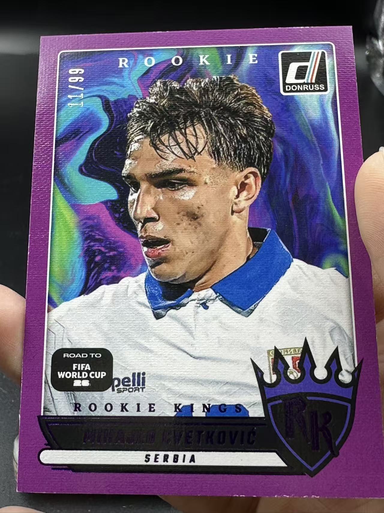 2025-26 Panini Donruss Road to World Cup Mihajlo Cvetkovic 茨维特科维奇 11/99 卡面瑕疵 仅合并当日订单 卡品如图【金叔 旋律】m