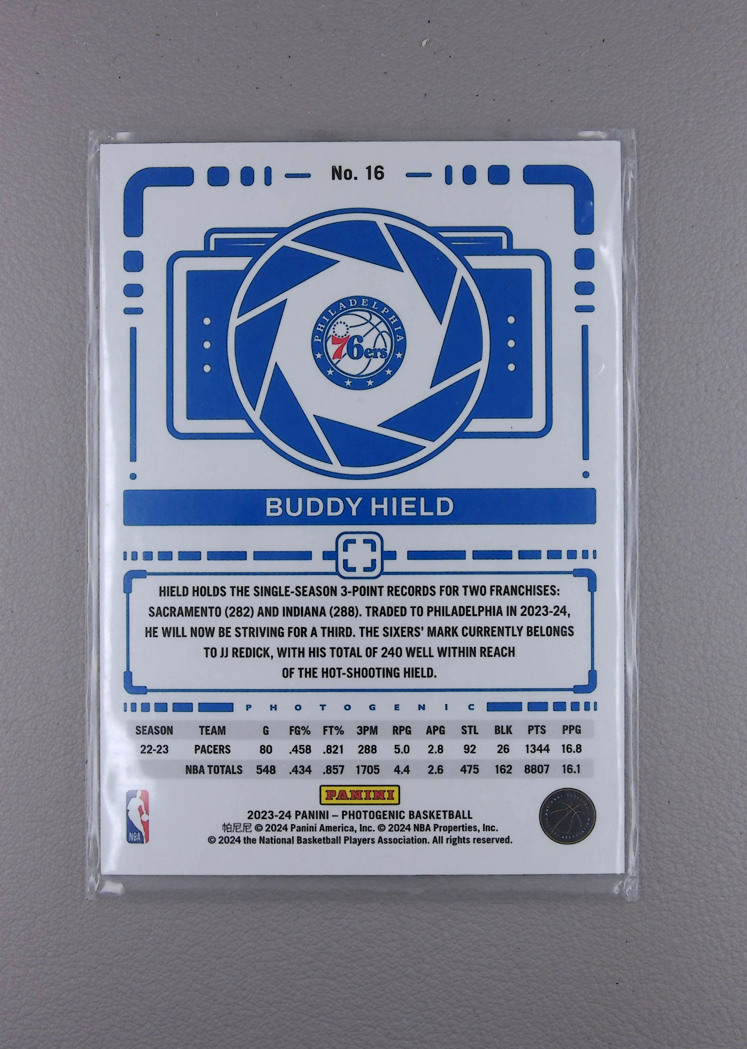 2023-24 Panini PhotoGenic Buddy Hield 巴迪 希尔德 国王 步行者 鹈鹕 上镜 卡品如图 CHJJ86 003【卡拉汉卡牌拍卖】