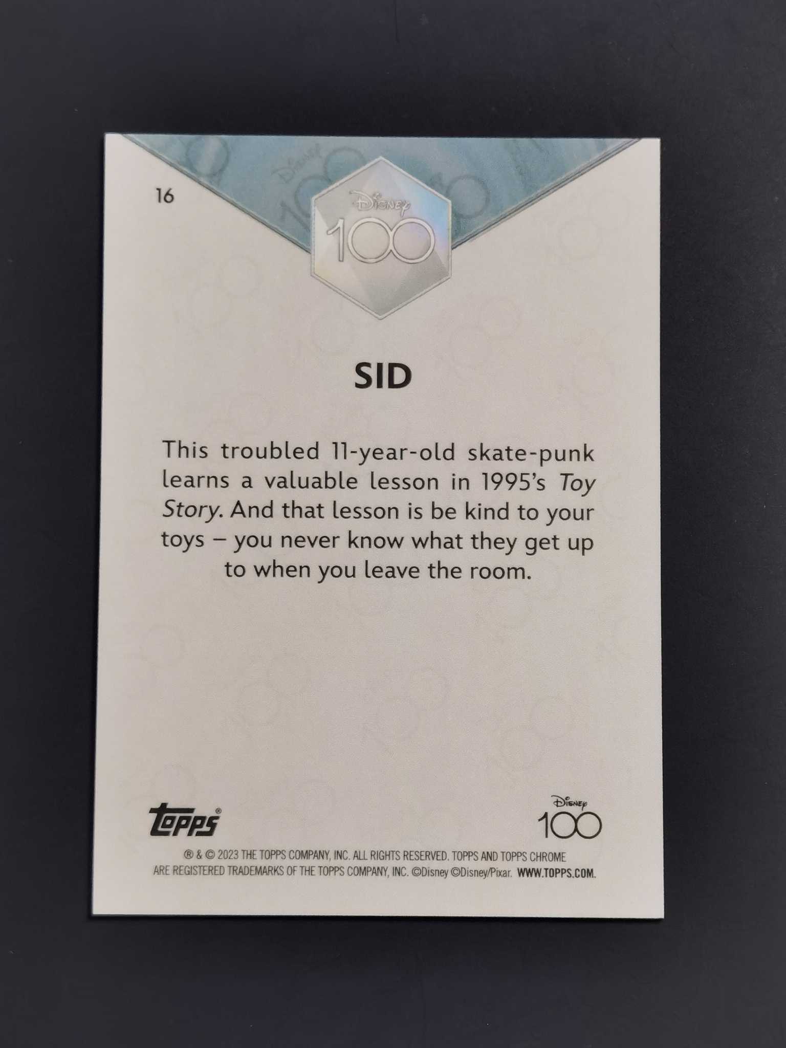 【橙子拍卖 接代拍】不累计 2023 Topps Chrome Disney 迪士尼 元年 sid 西德 玩具总动员 紫折 299编 迪士尼工艺原因不保品 元年价格每年递增!