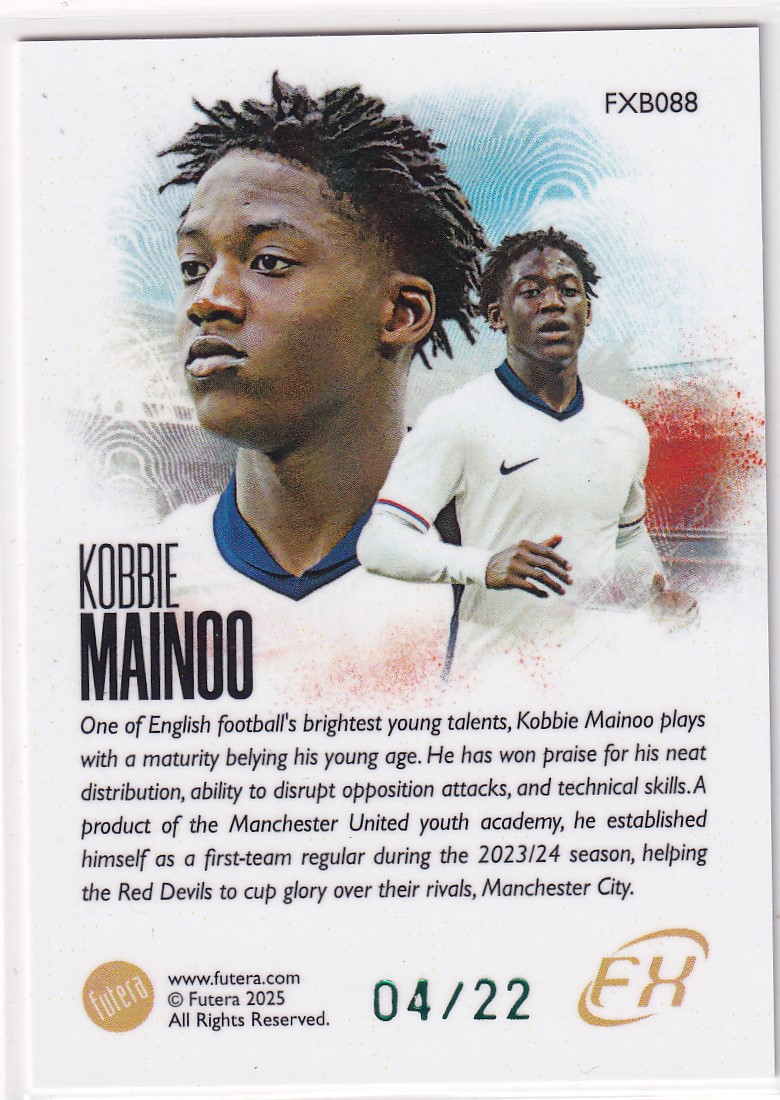 【thebighit】不累计004.2025 Futera FX 福特拉 英格兰 梅努 22编