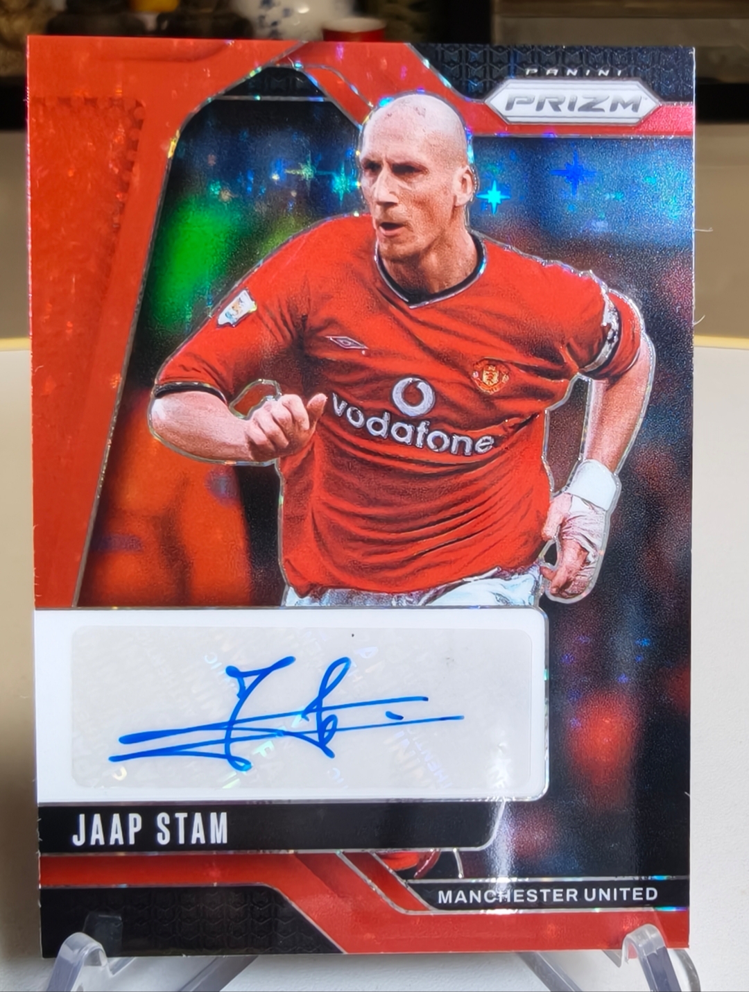 2024-25 panini prizm 英超PZ jaap stam 亚普 斯塔姆 曼联 签字 红星星折 默认通行品相 细节如图【拍前务必看描述】