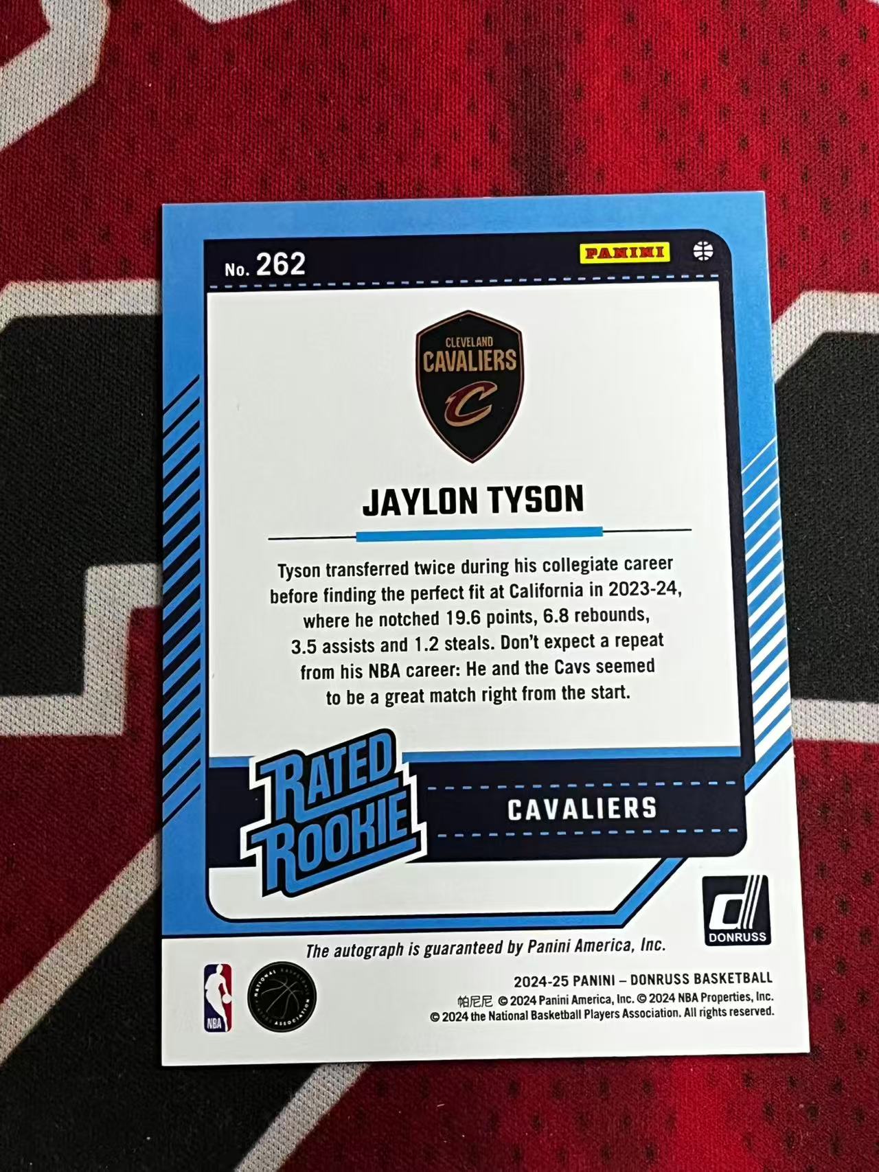 【接寄拍费】2024-25 PANINI DONRUSS 杜蕾斯系列 骑士 新秀RC 杰隆泰森 杰伦泰森 75编 签字卡 新秀签 背号签 折射 专收凑套必备【烂臭嘴拍卖】