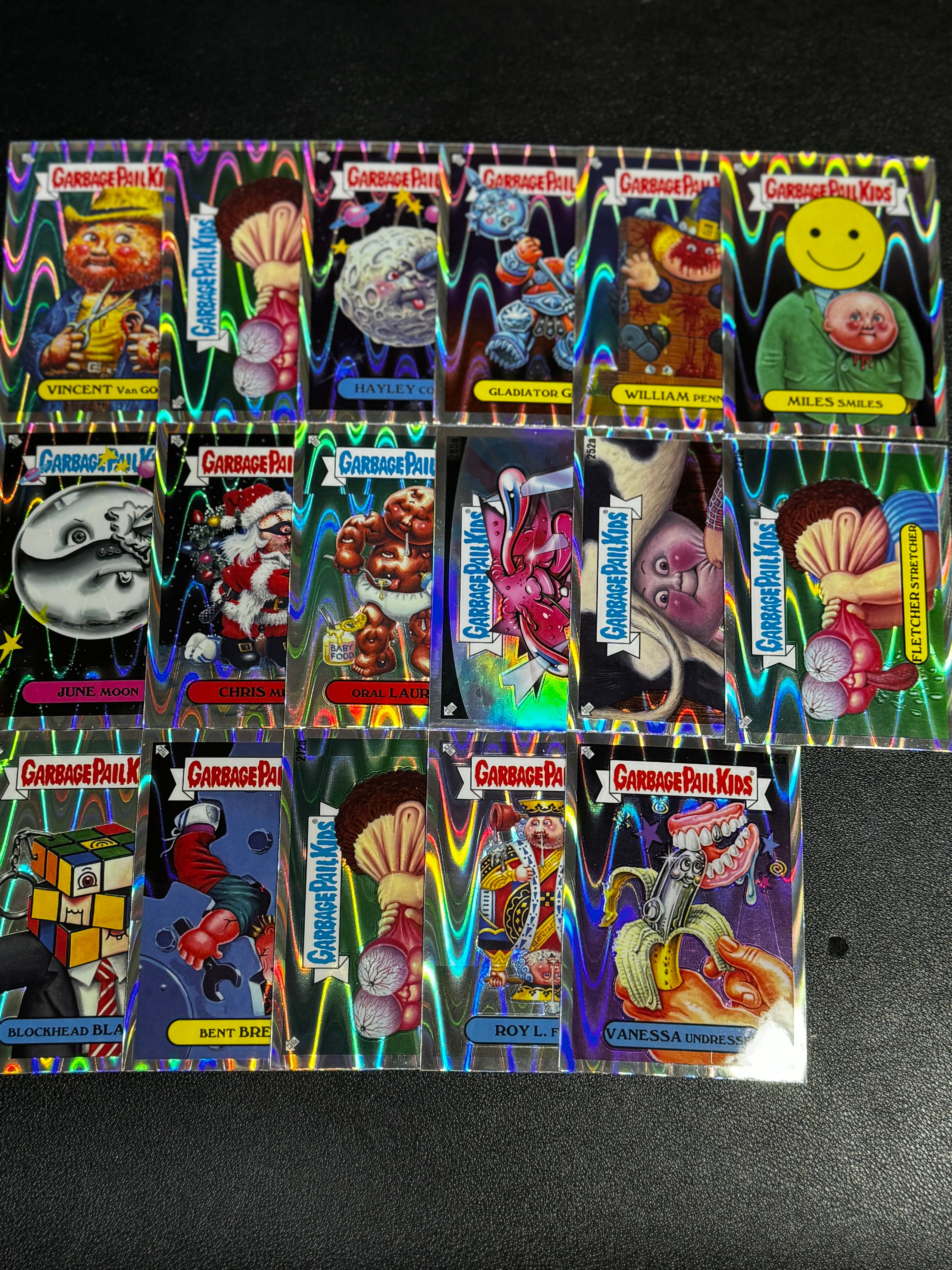 2023 Topps Garbage Pail Kids 垃圾桶小子 GPK Chrome 银熔岩折 A套 B套 拼图混合 Miles Smiles /Willjam Penned 等 LWWF