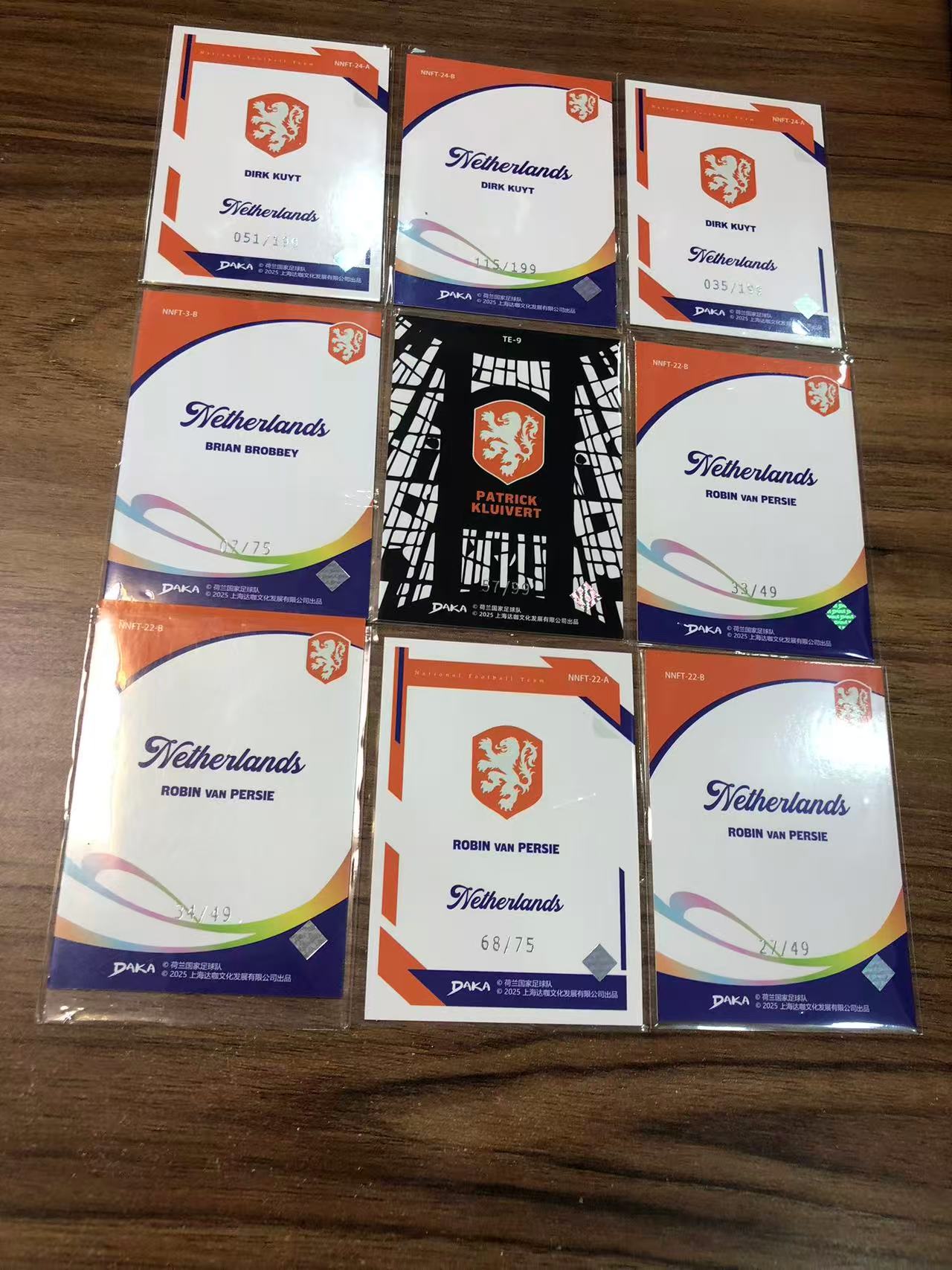 2025 DAKA JSY-10 Robin van Persie 达咖 荷兰国家队盒 范佩西 等好人 9张全部带编 打包LOT 卡品不保11 【ZYP代拍】R586