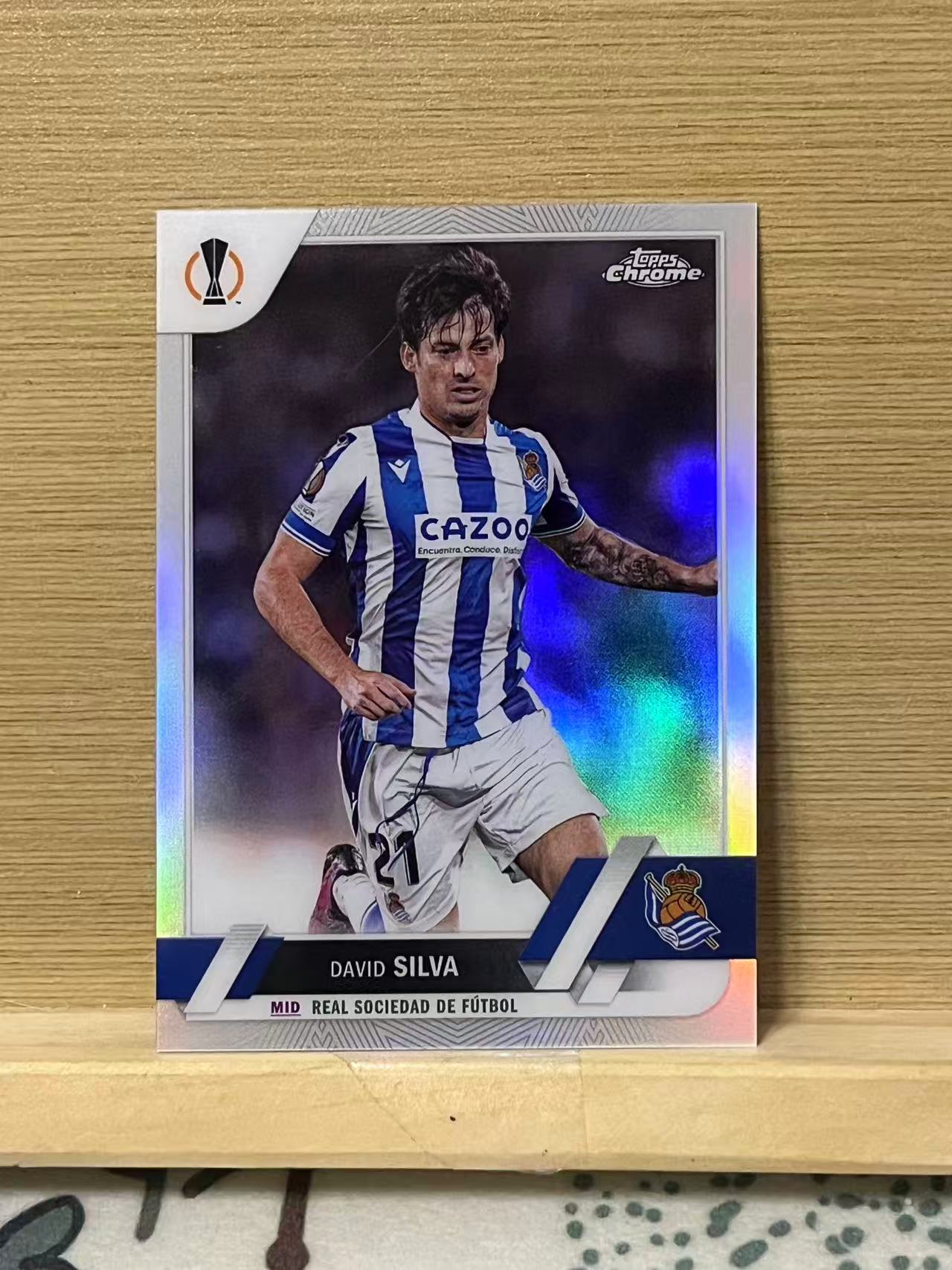 2023 Topps Chrome David Silva 大卫 席尔瓦 皇家社会 银折 欧冠 卡品如图 实卡精美 收藏必备 A61