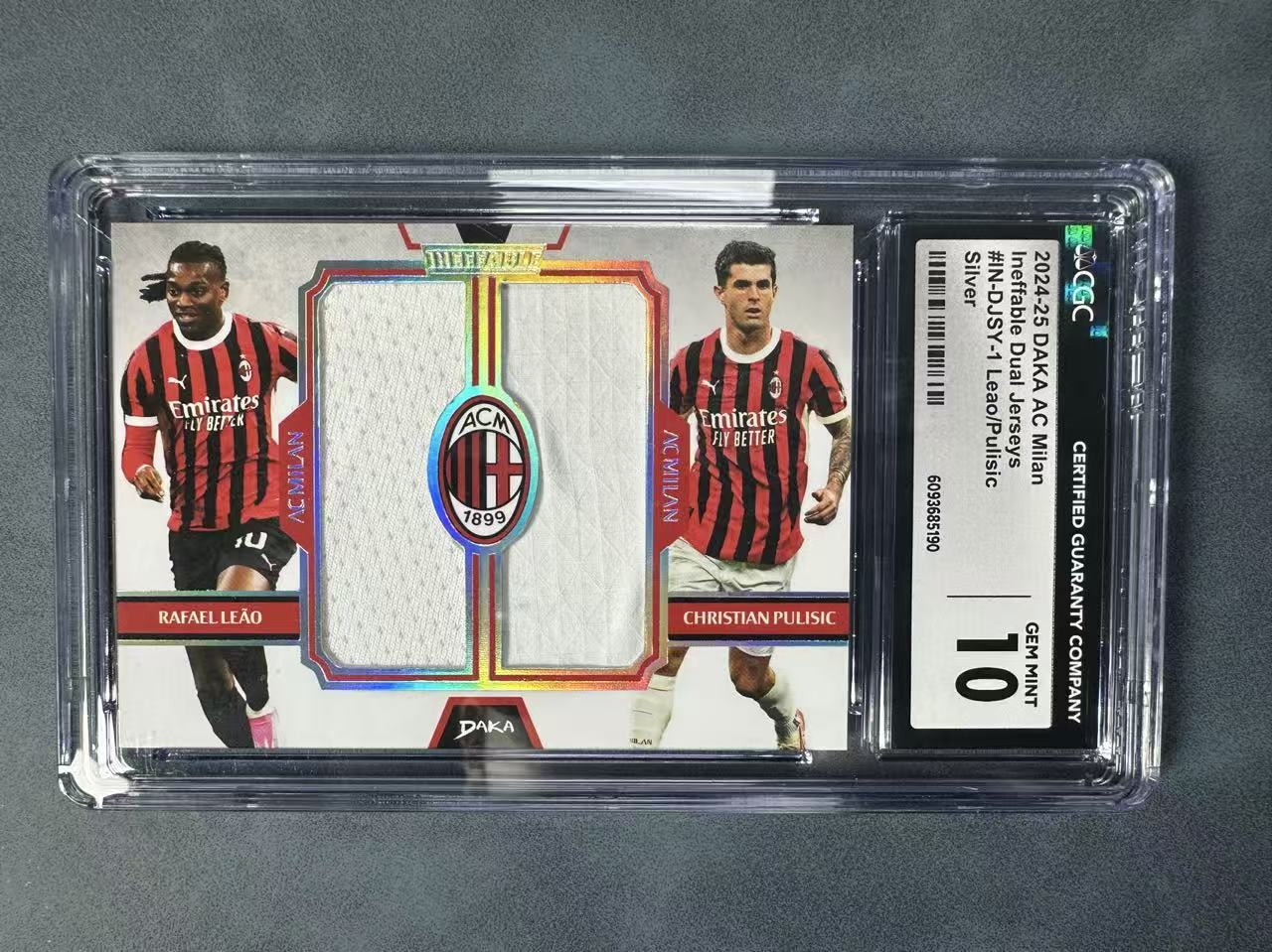 2024-25 DAKA AC米兰队盒 Rafael Leão 拉斐尔·莱昂 普利希奇 双人物料 9/10编 CGC10分 收藏必备 不保卡品