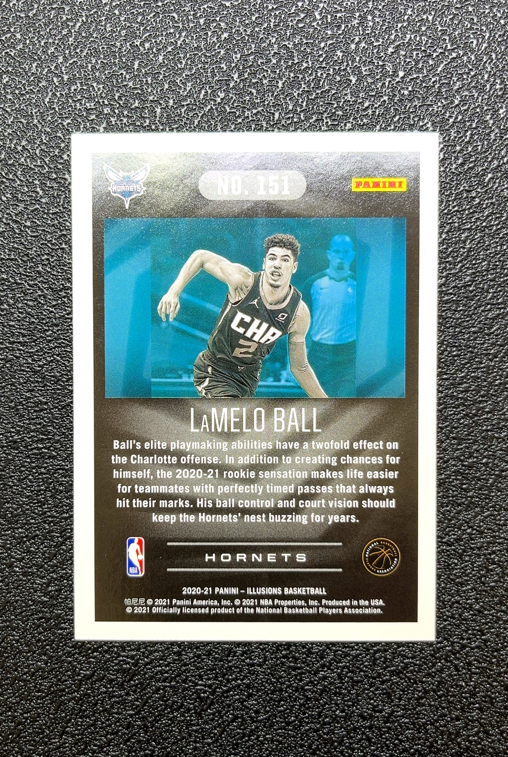 【岛屿拍卖】2021 Panini Illusions RC 新秀 LaMelo Ball 拉梅洛·鲍尔 银折 折射 新秀 RC 卡品如图 高价值 #151 Hornets 黄蜂 0004#369