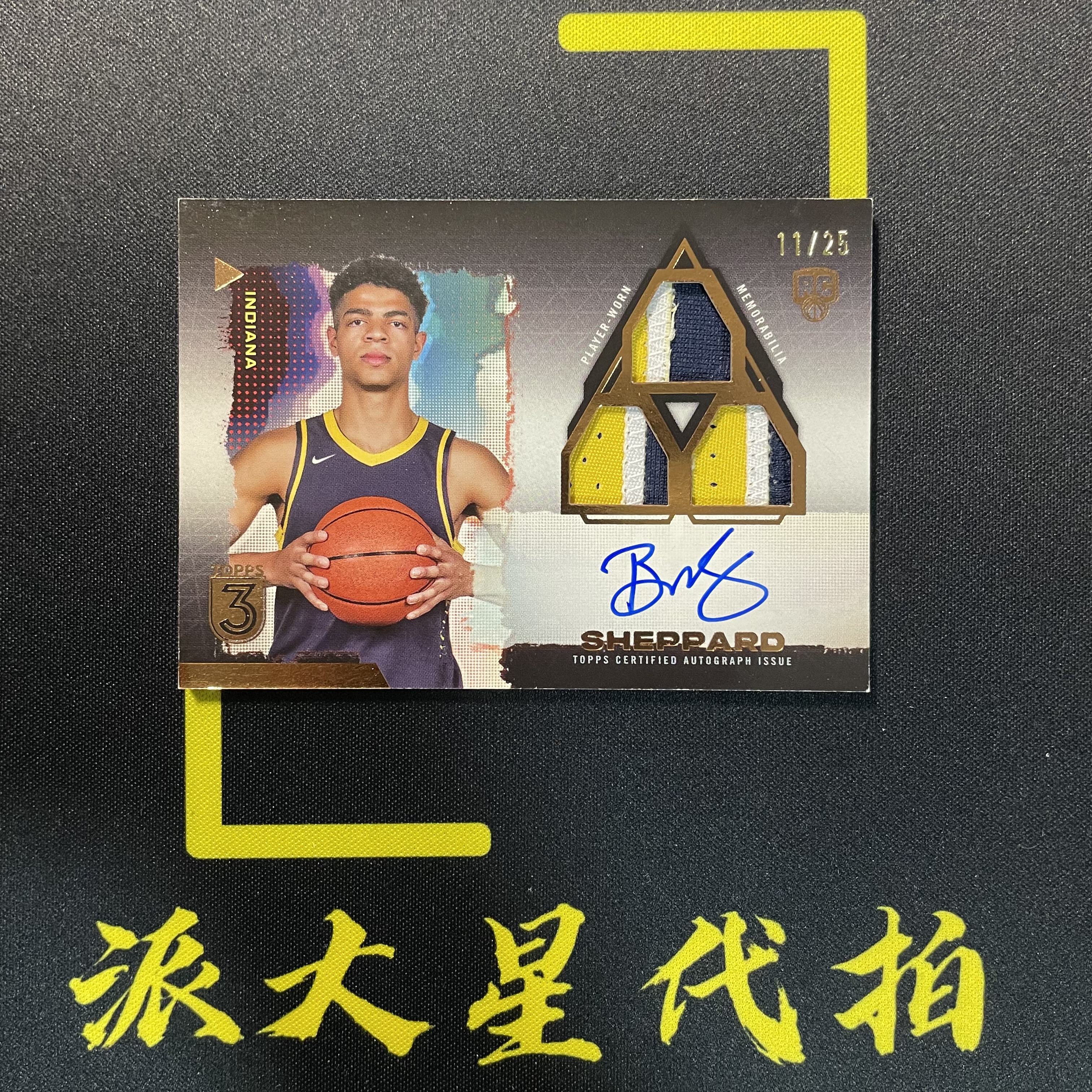 【派大星球星卡代拍】2024 TOPPS 3 本 谢泼德 新秀 RPA 签字 卡签 11/25编 三色patch 三窗 物料 BEN SHEPPARD#1113#北瞑