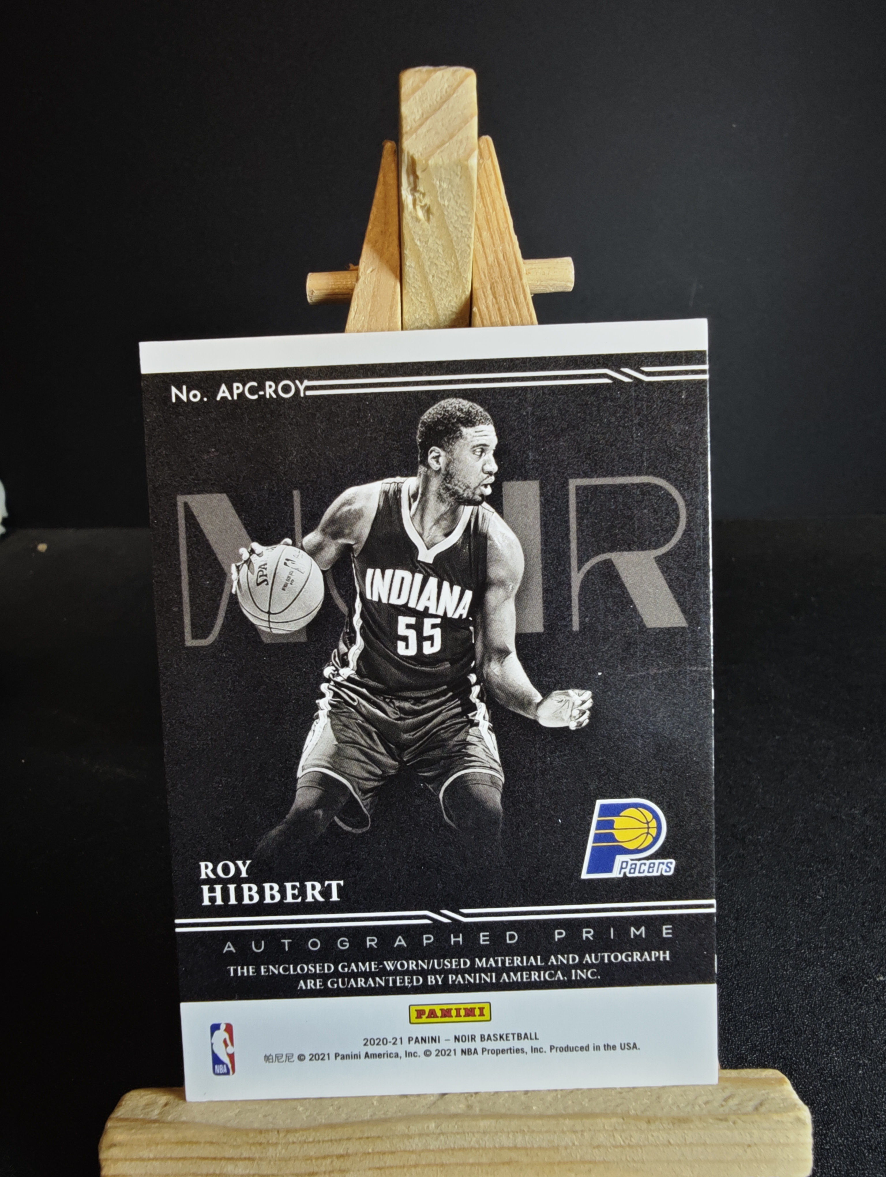 2020-21 Panini Noir Roy Hibbert noir 签字 卡签 罗伊 希伯特 pa 40编卡品如图 杰瑞11.15 卡品如图