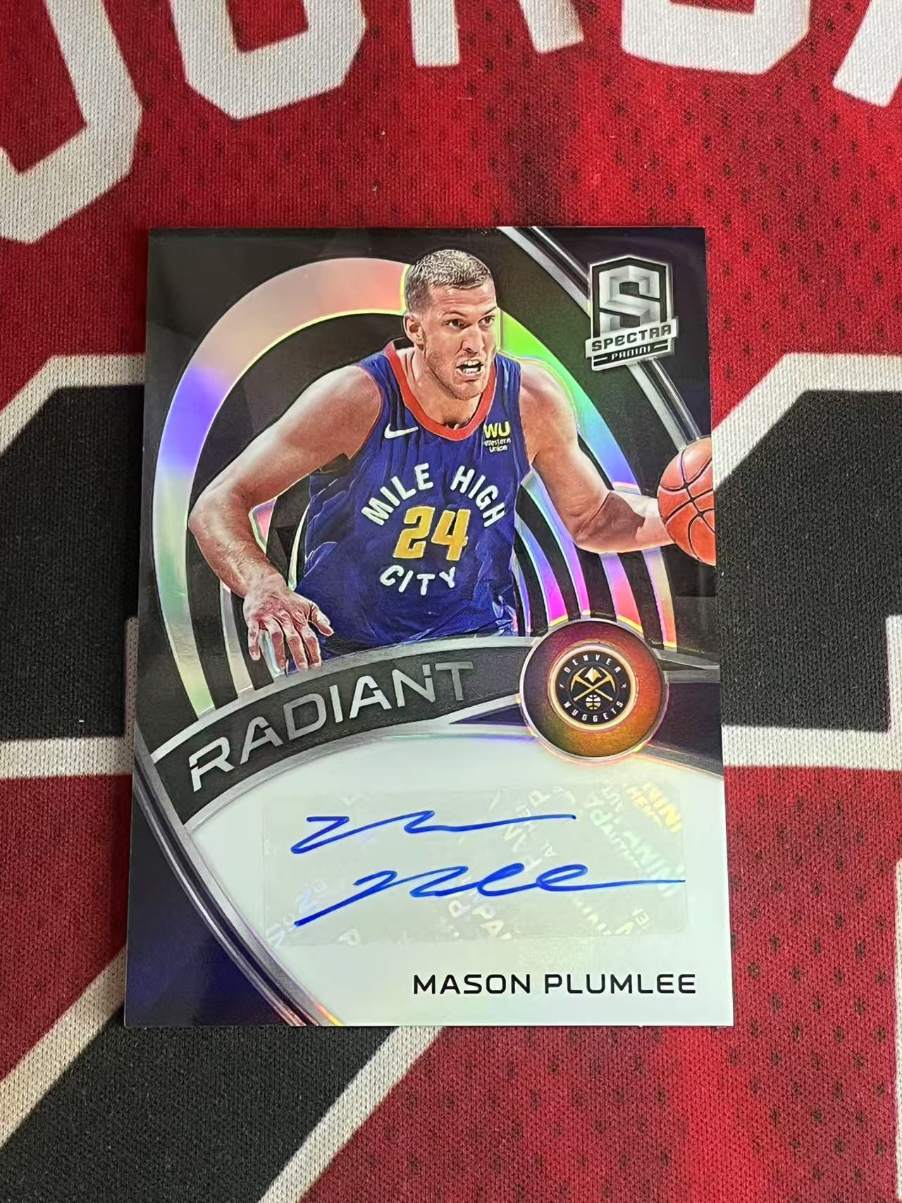 【接寄拍】2019-20 PANINI SPECTRA 光谱系列 掘金 梅森普拉姆利 99编 签字卡 RADIANT签 银折 折射【烂臭嘴拍卖】