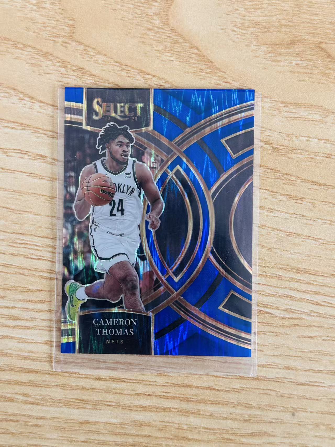 2023-24 Panini Select Cameron Thomas 卡梅伦 托马斯 蓝shimmer折 99编 篮网 小火车 收藏必备