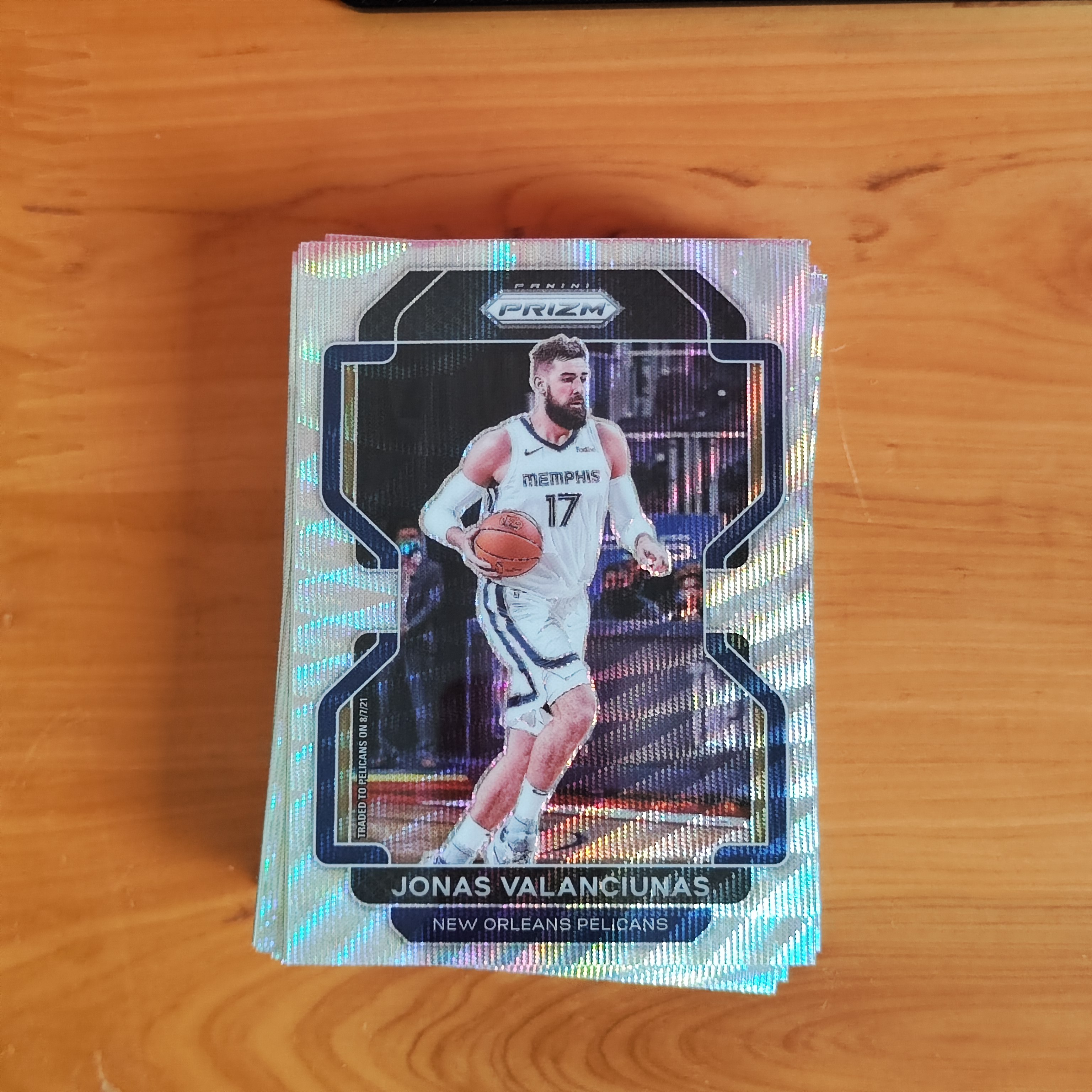 2021-22 Panini Prizm Jonas Valanciunas 银波纹折 瓦兰丘纳斯 卡品如图 A08