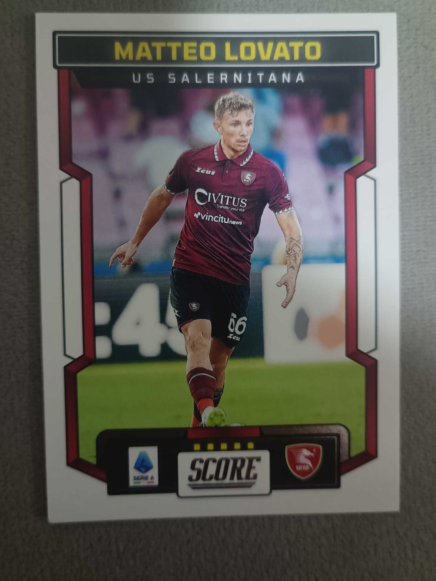 2023-24 Panini Score Matteo Lovato 【接代拍】意甲 Score base 纸卡 马泰奥·洛瓦托 意大利🇮🇹 萨勒尼塔纳 队迷人迷 收藏凑套可入