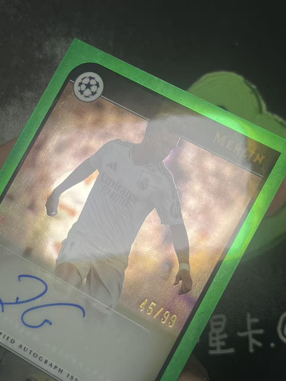 2025 Topps Merlin Rodrygo 欧冠 皇家马德里 罗德里戈 99编 签字 巴西 微瑕如图【ZYP代拍】暴暴
