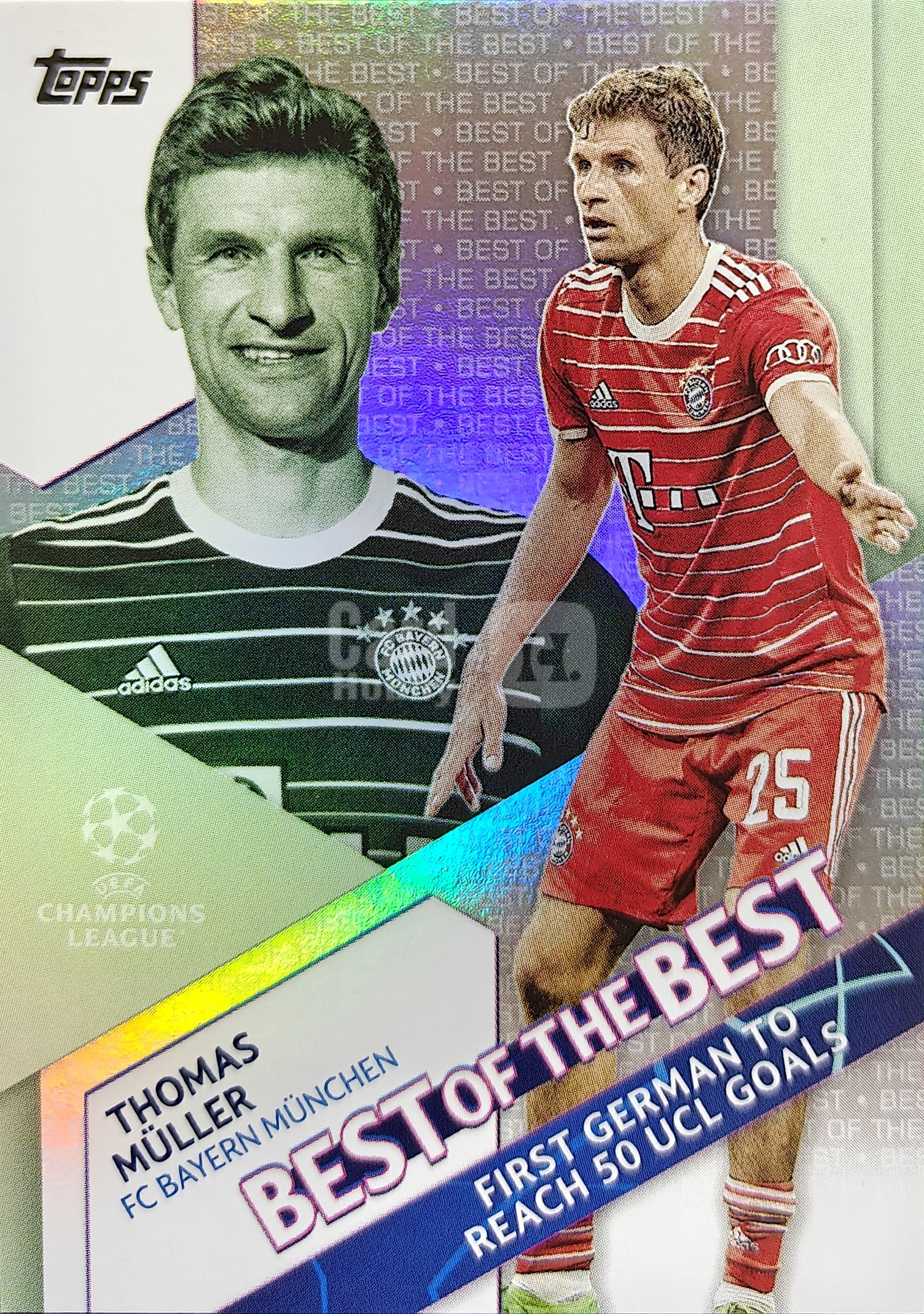 【k代拍】2023 Topps UCC thomas muller 托马斯 穆勒 拜仁慕尼黑 Best特卡 银折 欧冠 卡品如图