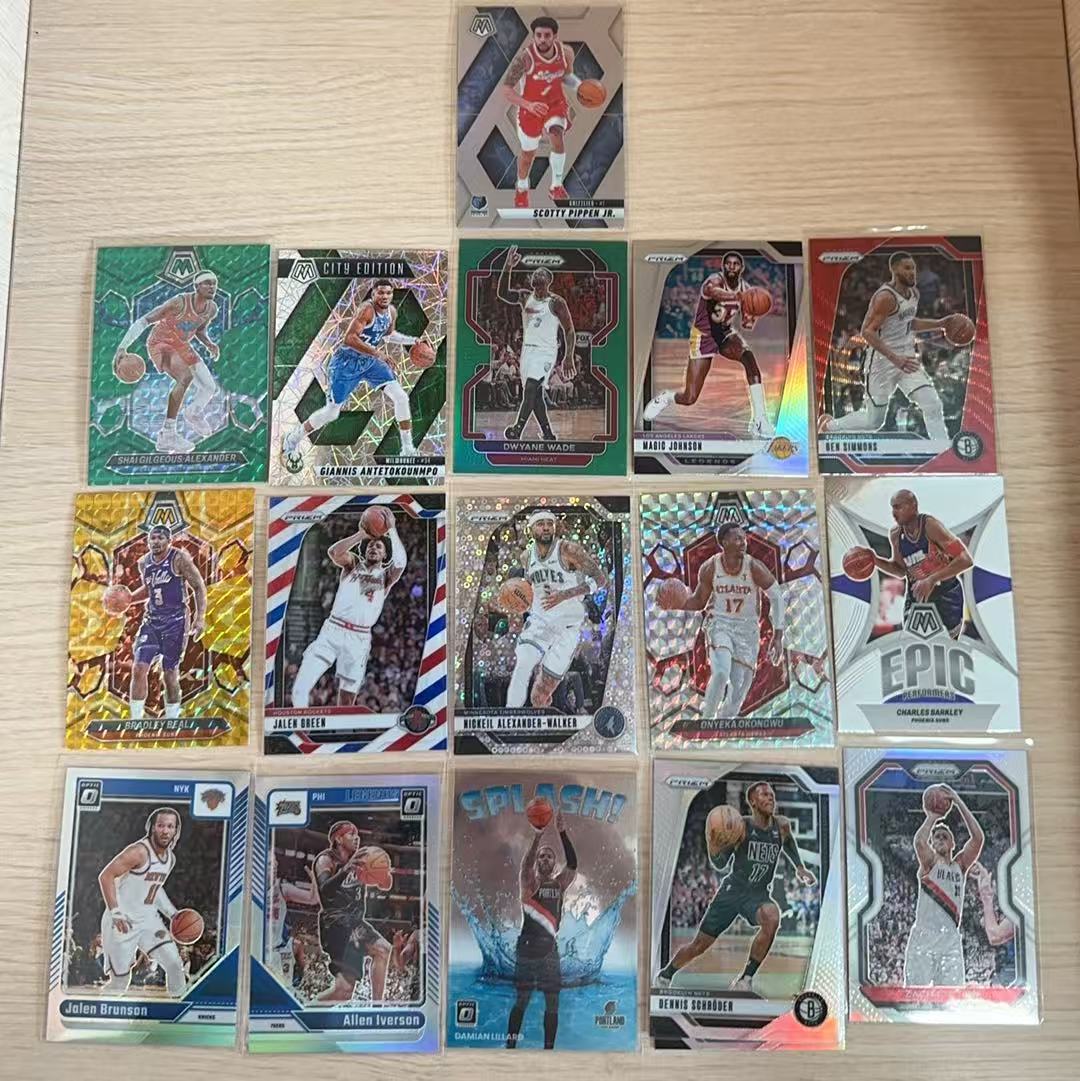 多年份 多系列 亚历山大/字母哥/韦德/魔术师约翰逊/本西蒙斯/艾弗森/利拉德等16张折射base 银折 泡泡折 马赛克折各种折 lot 打包 不保卡品【LUO】
